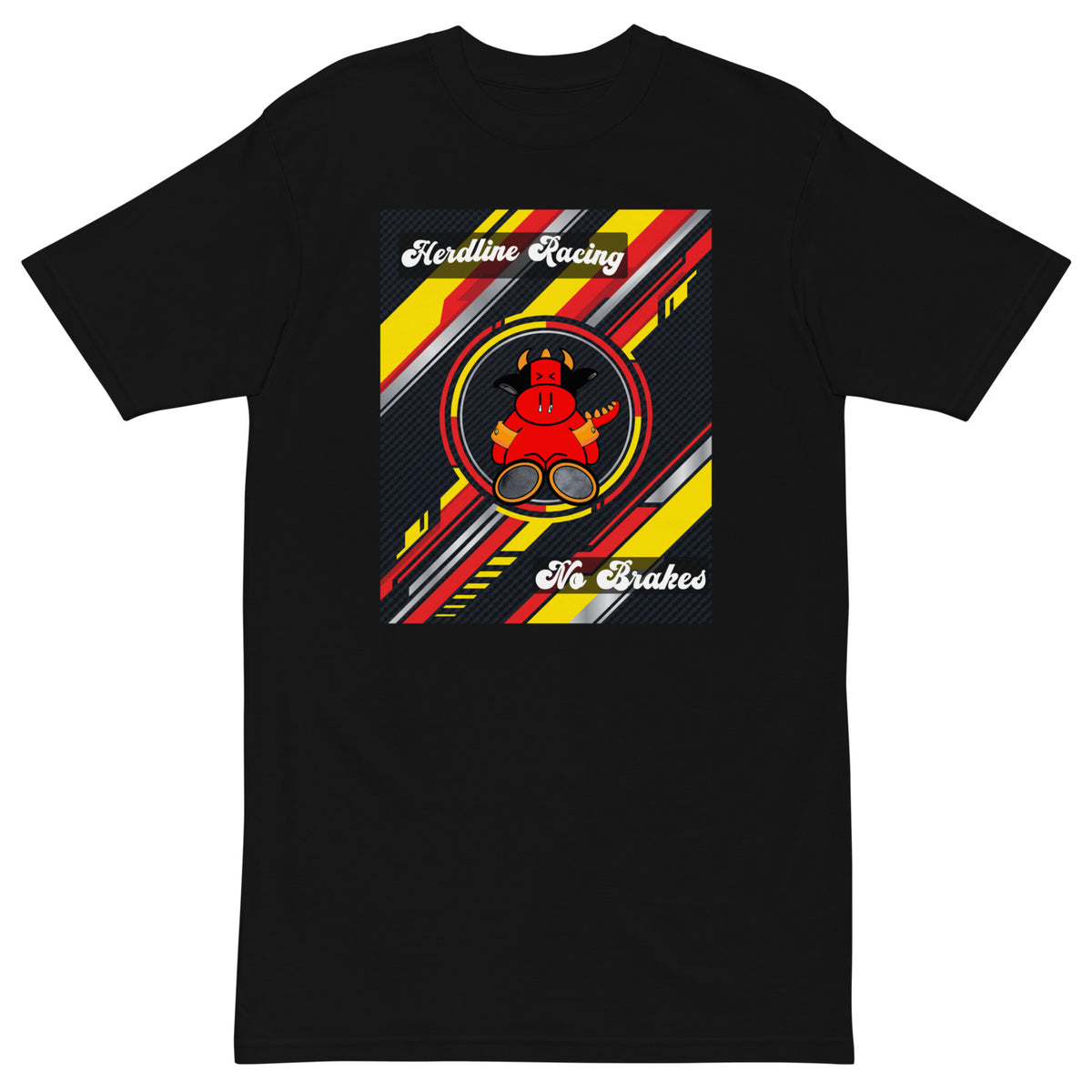 Pocket Cows Heavyweight Tee — Full Throttle — Design 20 — alternate view