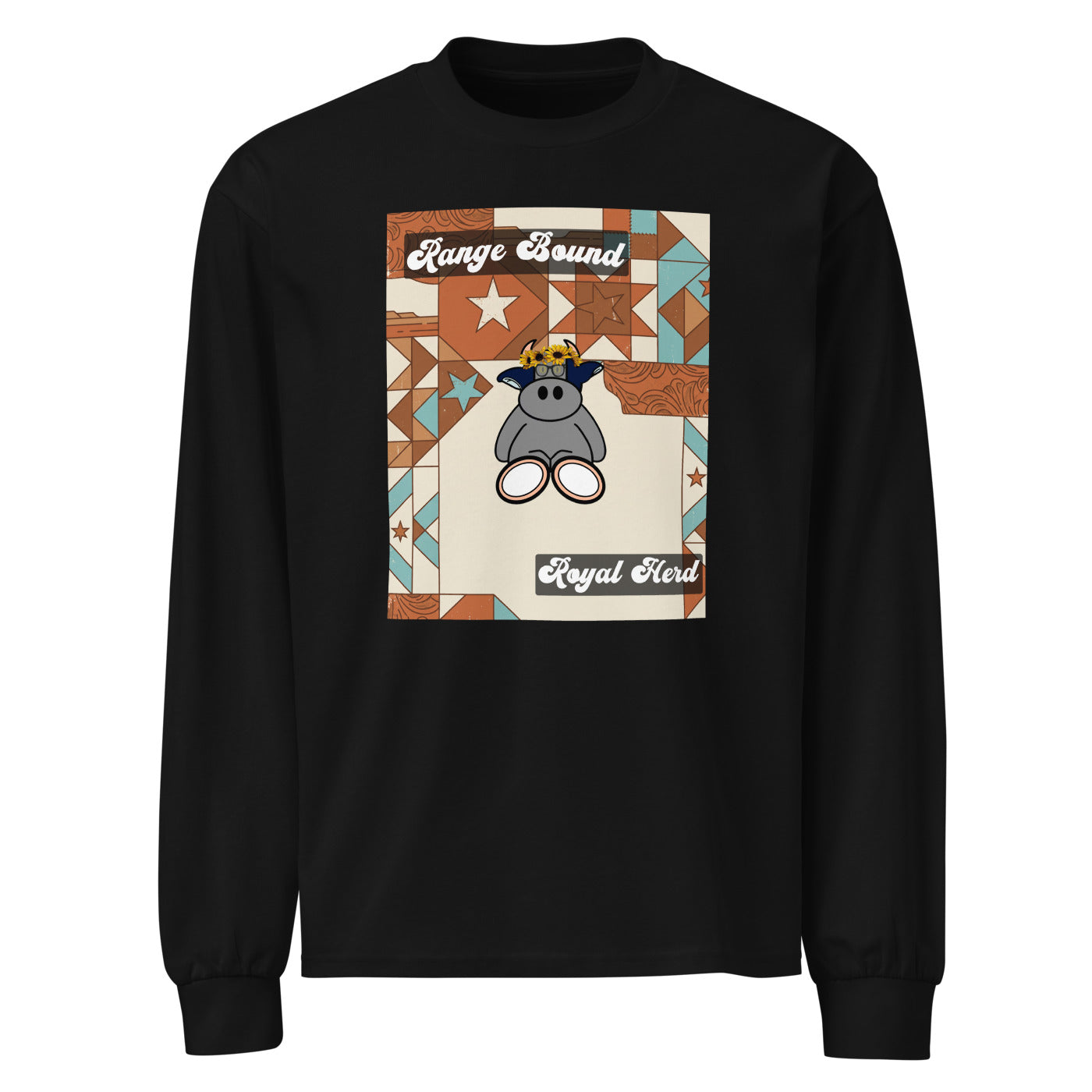 Pocket Cows Unisex Heavyweight Long Sleeve Shirt — Design 258