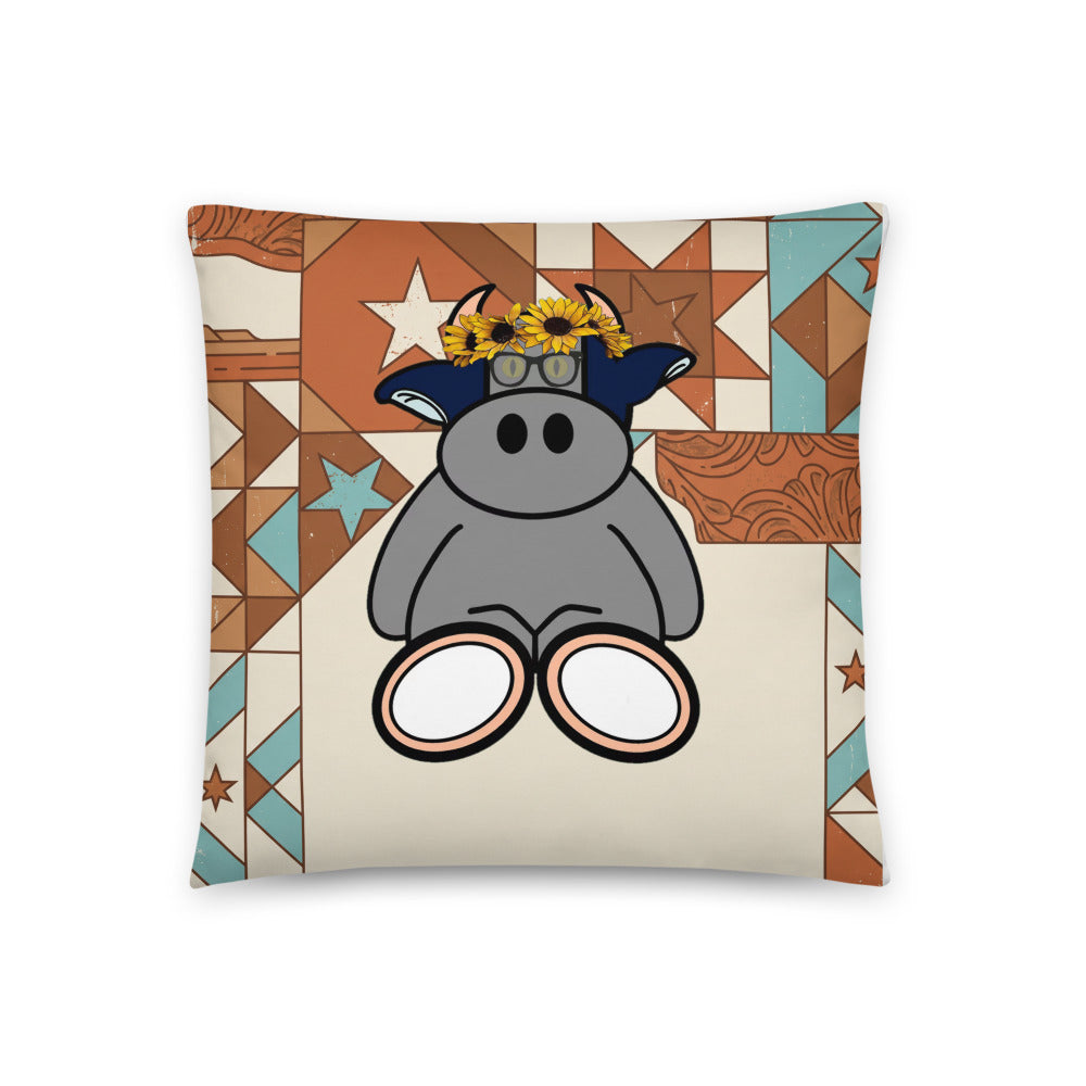 Pocket Cows All-Over Print Pillow — Range Royalty — Design 258