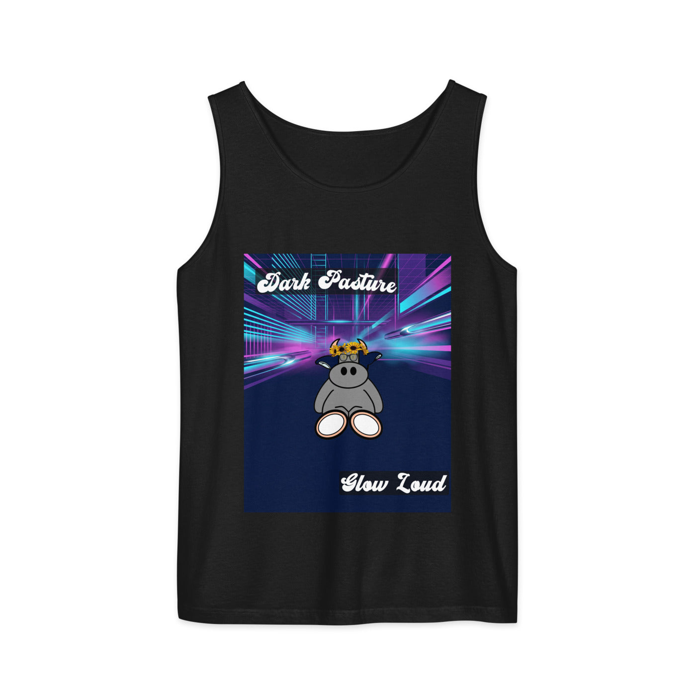 Pocket Cows Unisex Garment-Dyed Tank Top — Design 255