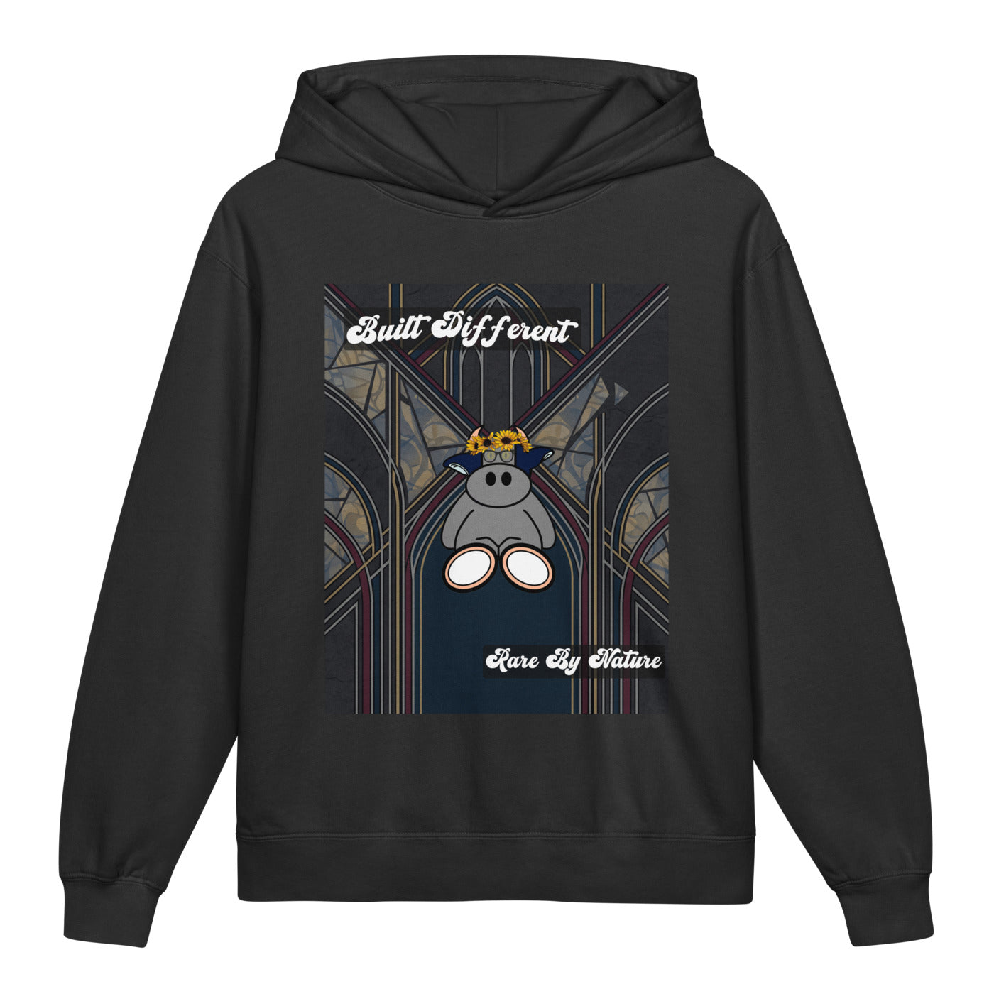 Pocket Cows Youth Garment-Dyed Lightweight Hooded Sweatshirt — Design 269