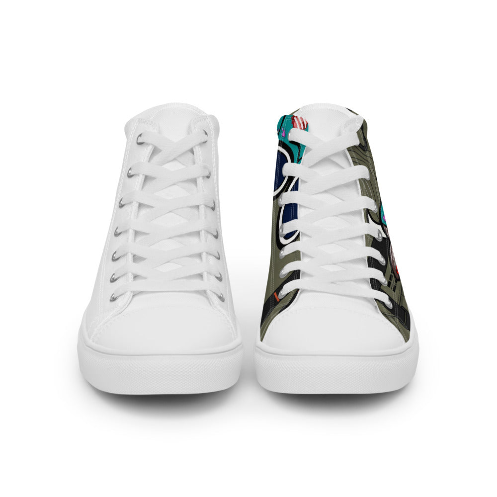 Pocket Cows Men's High Top Canvas Shoes — Built To Roam — Design 809