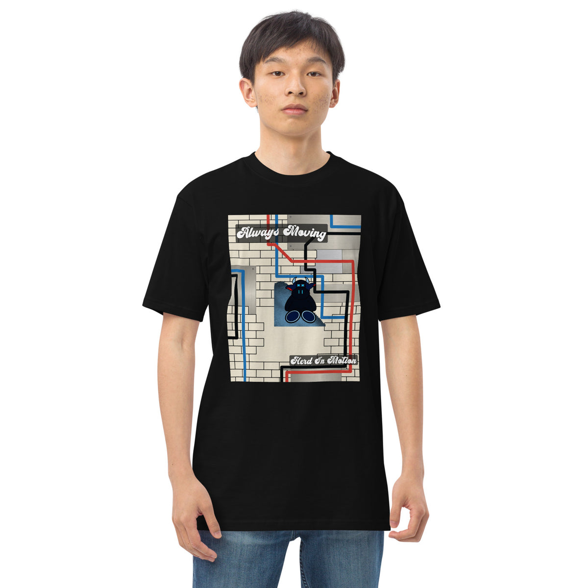 Pocket Cows Heavyweight Tee — Move Different — Design 756