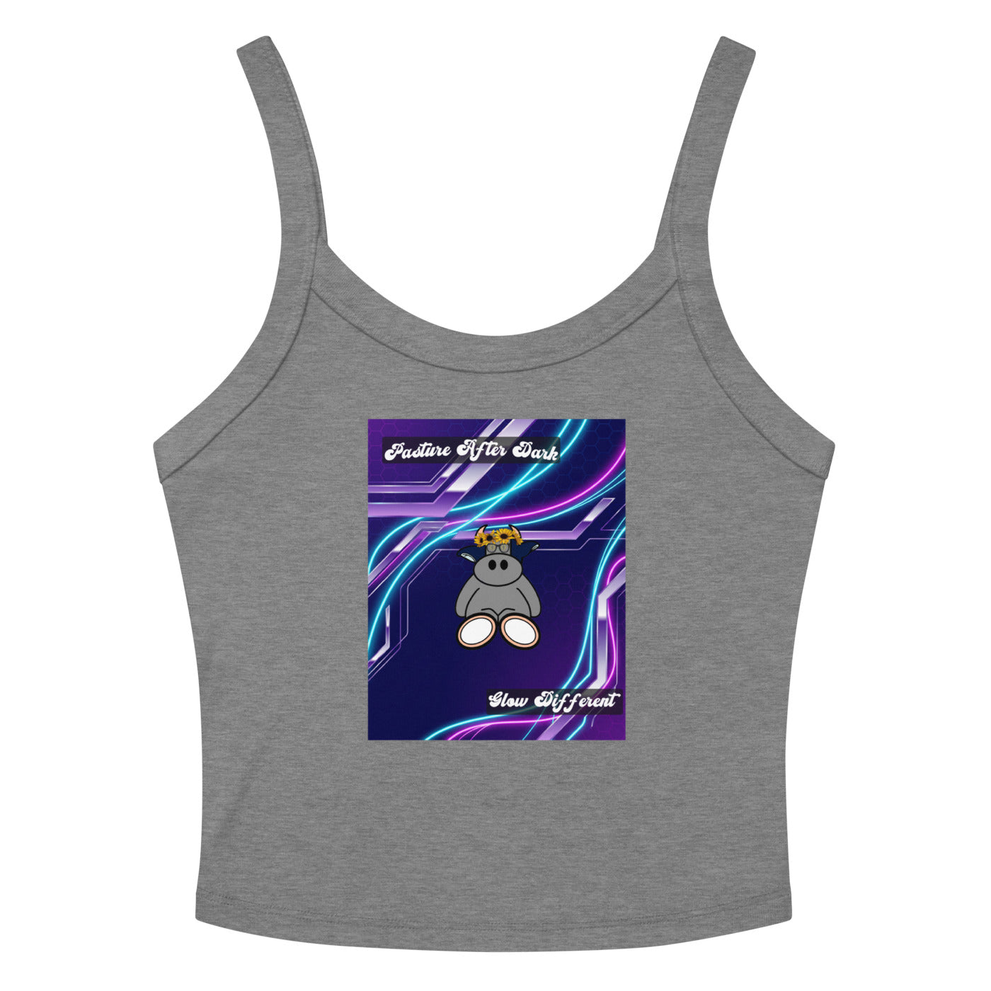 Pocket Cows Women's Micro-Rib Tank Top — Design 251