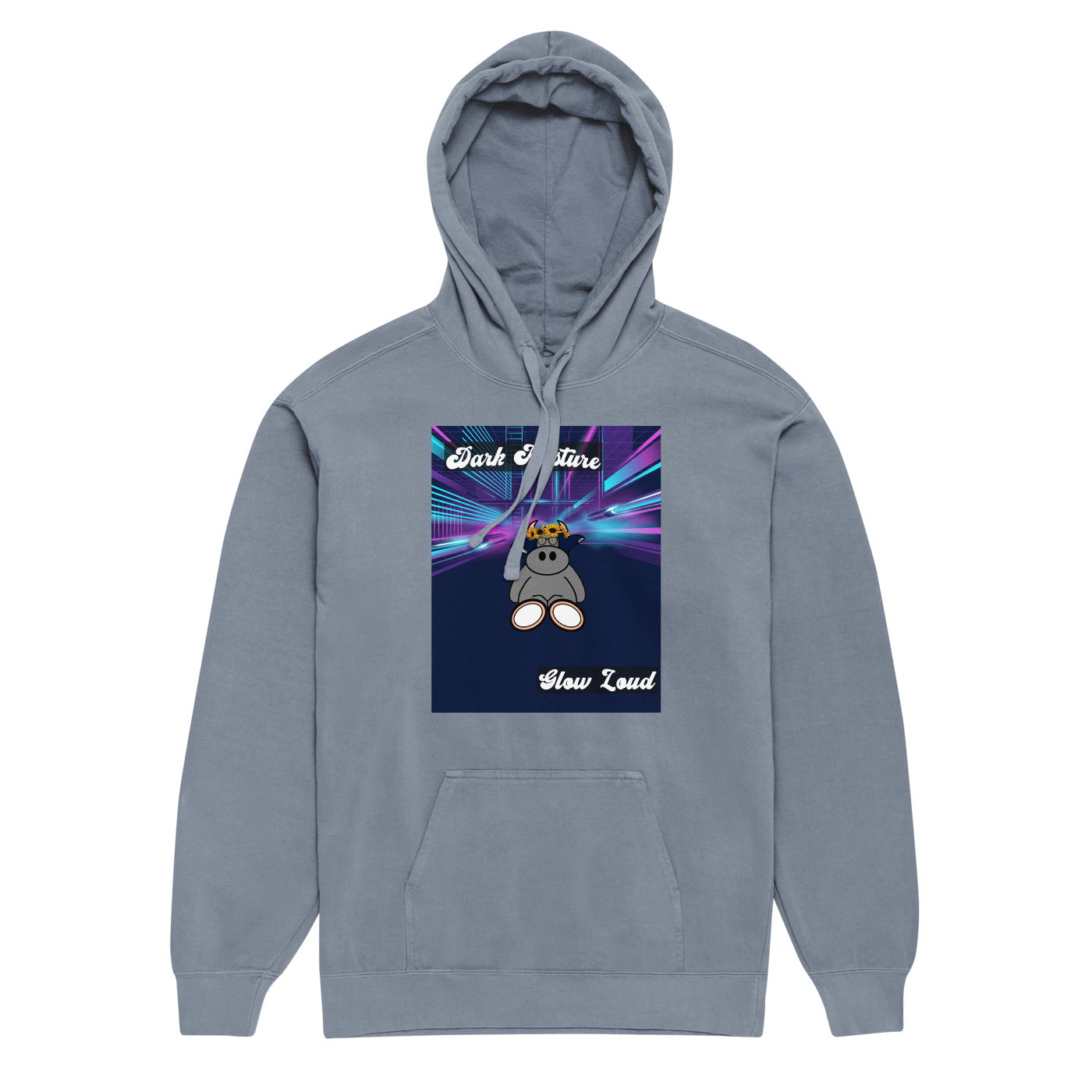 Pocket Cows Unisex Garment-Dyed Hooded Sweatshirt I Comfort Colors — After Hours — Design 255