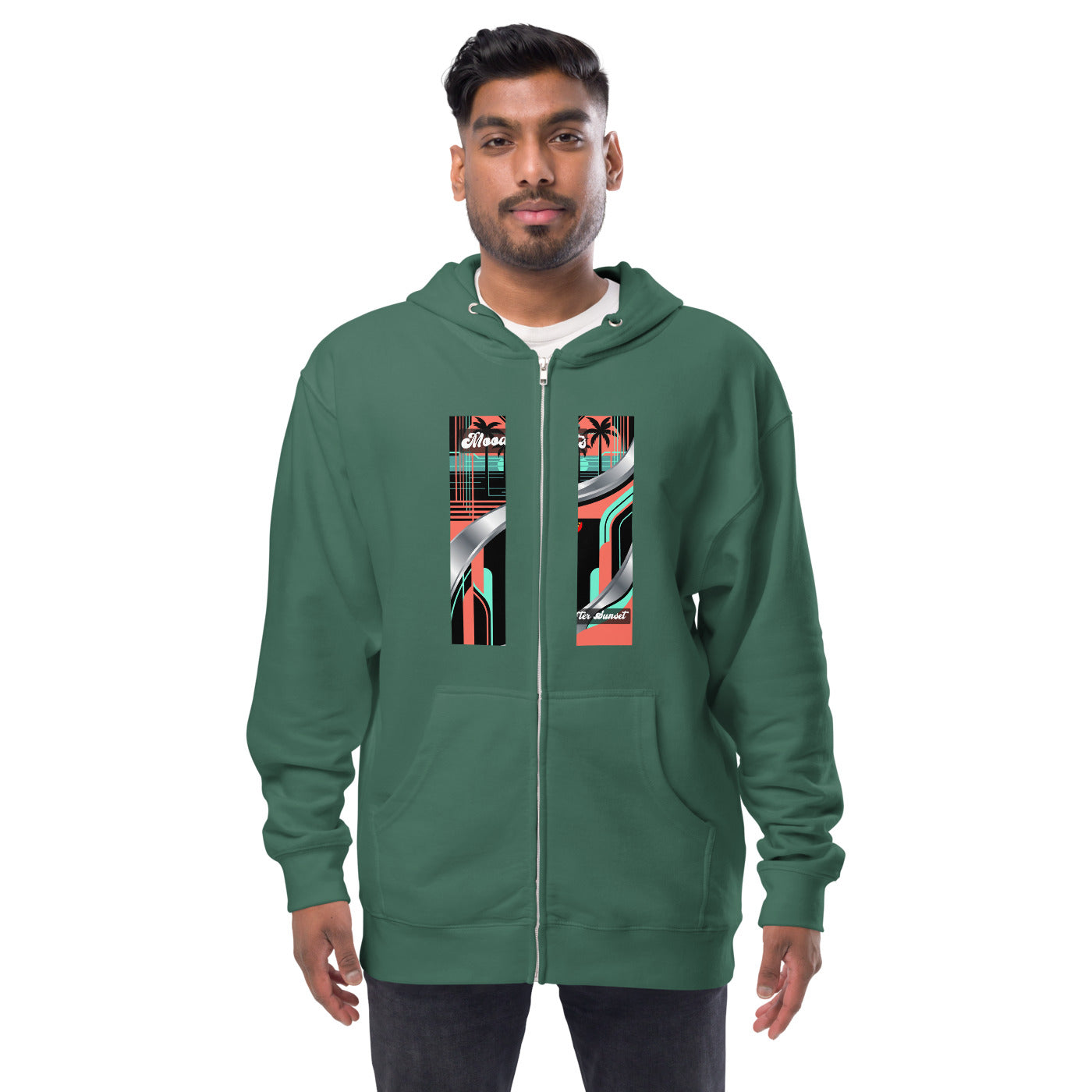 Pocket Cows Unisex Fleece Zip Up Hoodie — Design 272