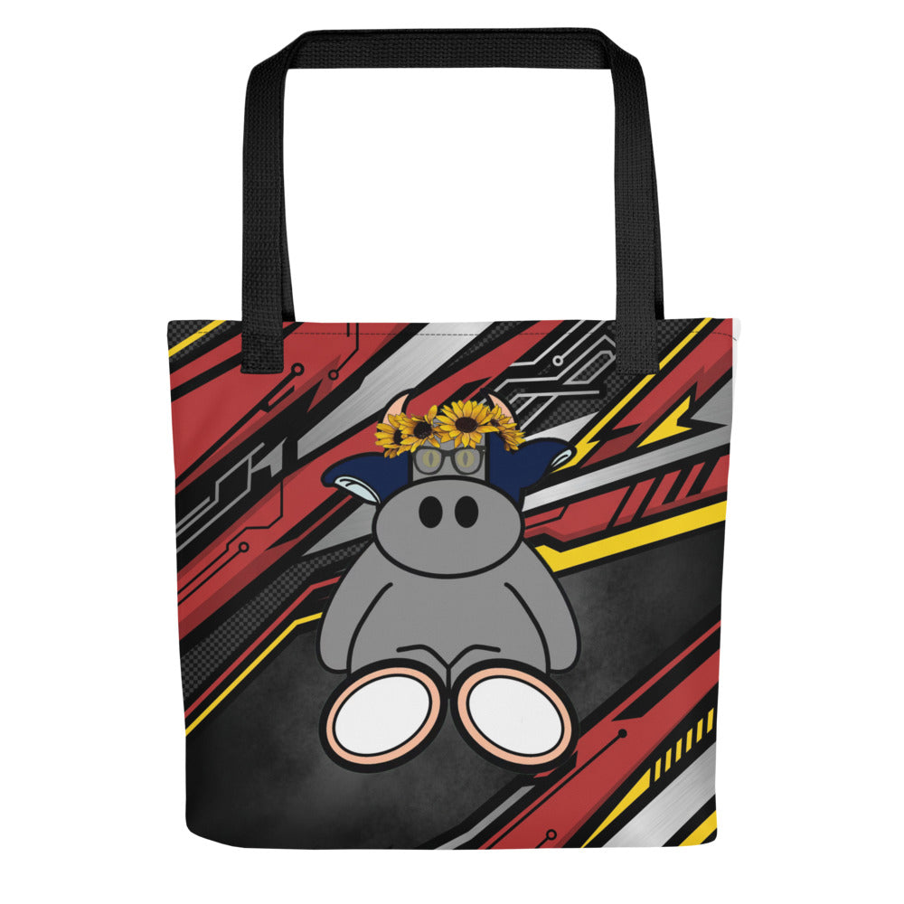 Pocket Cows All-Over Print Tote Bag — Full Throttle — Design 265