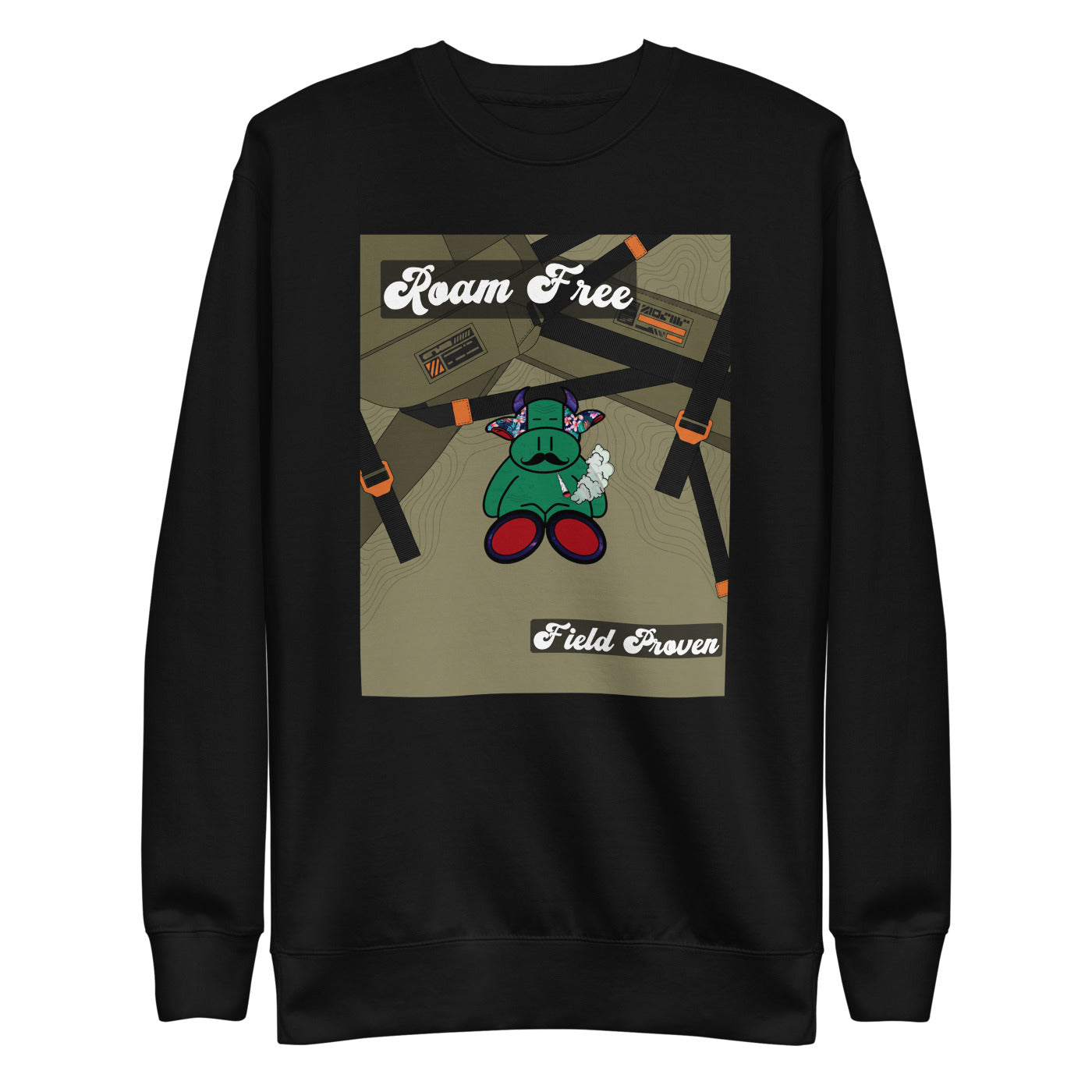Pocket Cows Crewneck — Built To Roam — Design 736