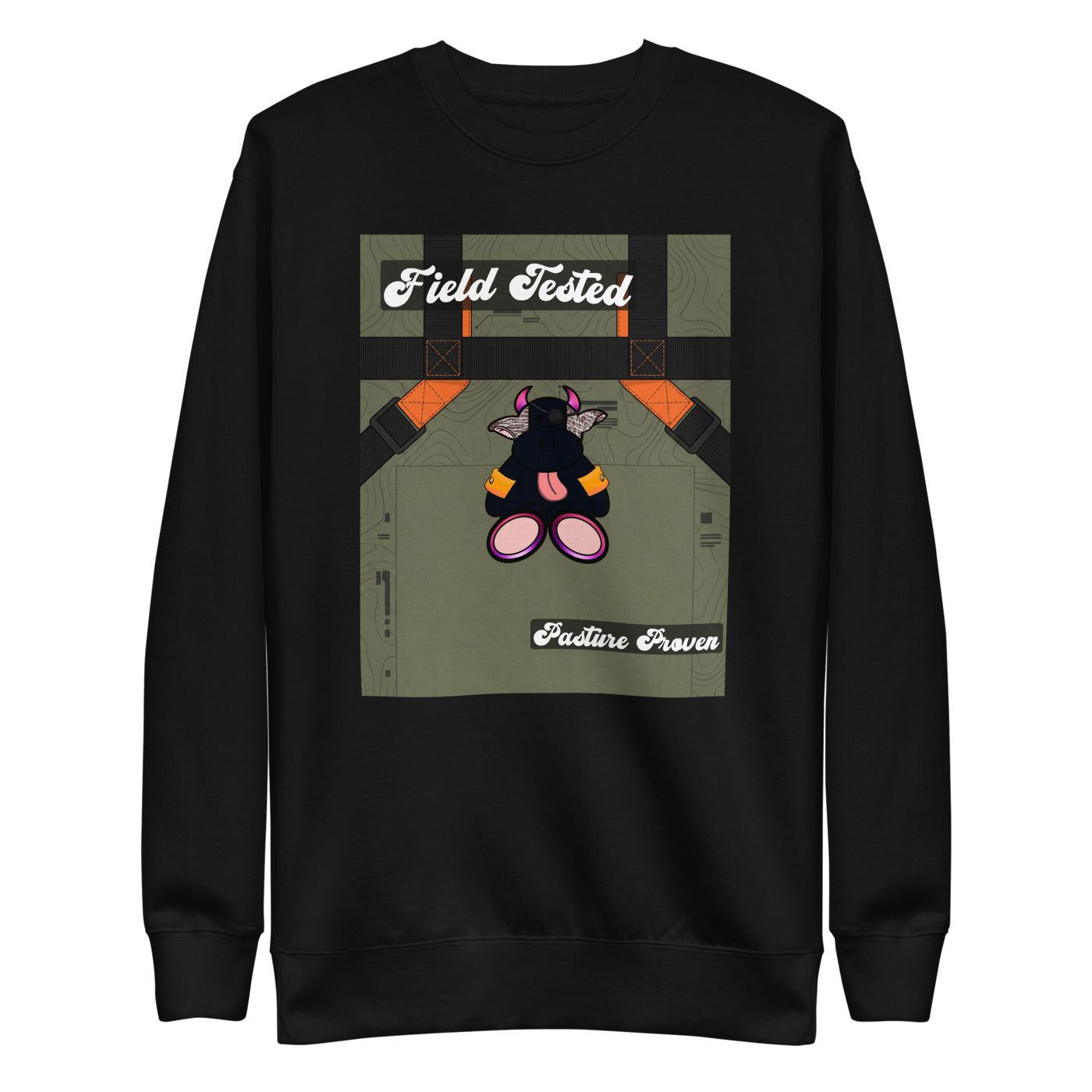 Pocket Cows Crewneck — Built To Roam — Design 77