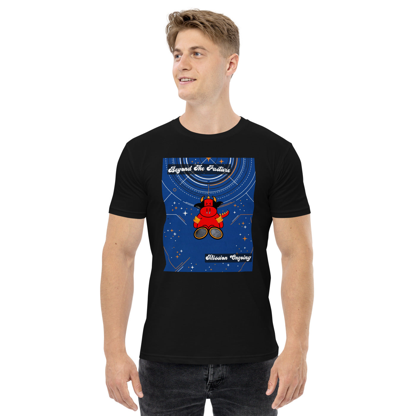 Pocket Cows Men's Staple T-Shirt — Design 278