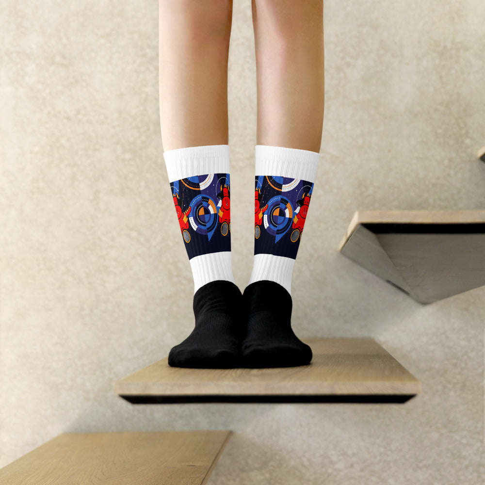 Orbit The Herd Black Foot Sublimated Socks