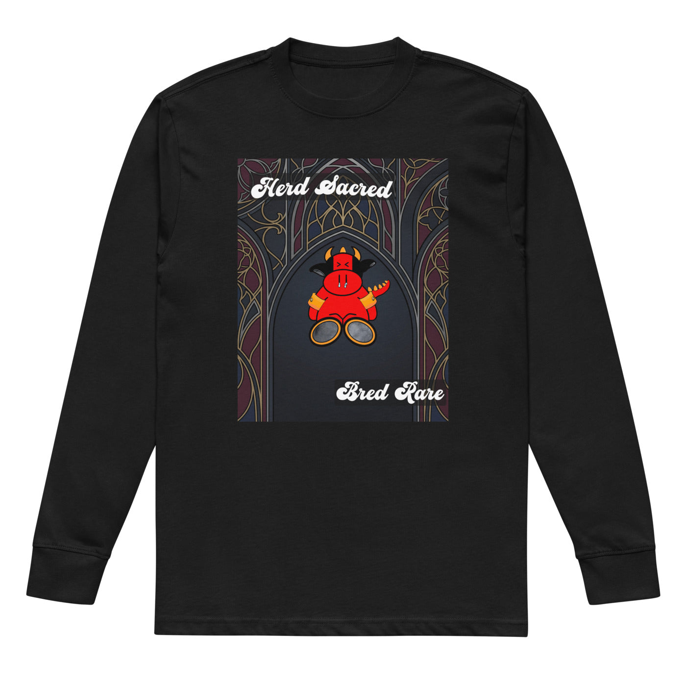 Pocket Cows Men's Heavyweight Long Sleeve T-Shirt — Design 267