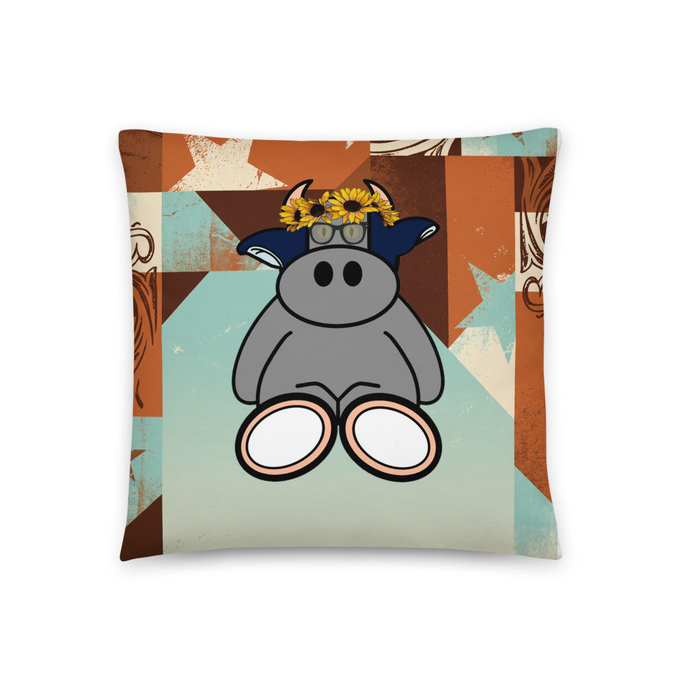 Pocket Cows All-Over Print Pillow — Range Royalty — Design 260