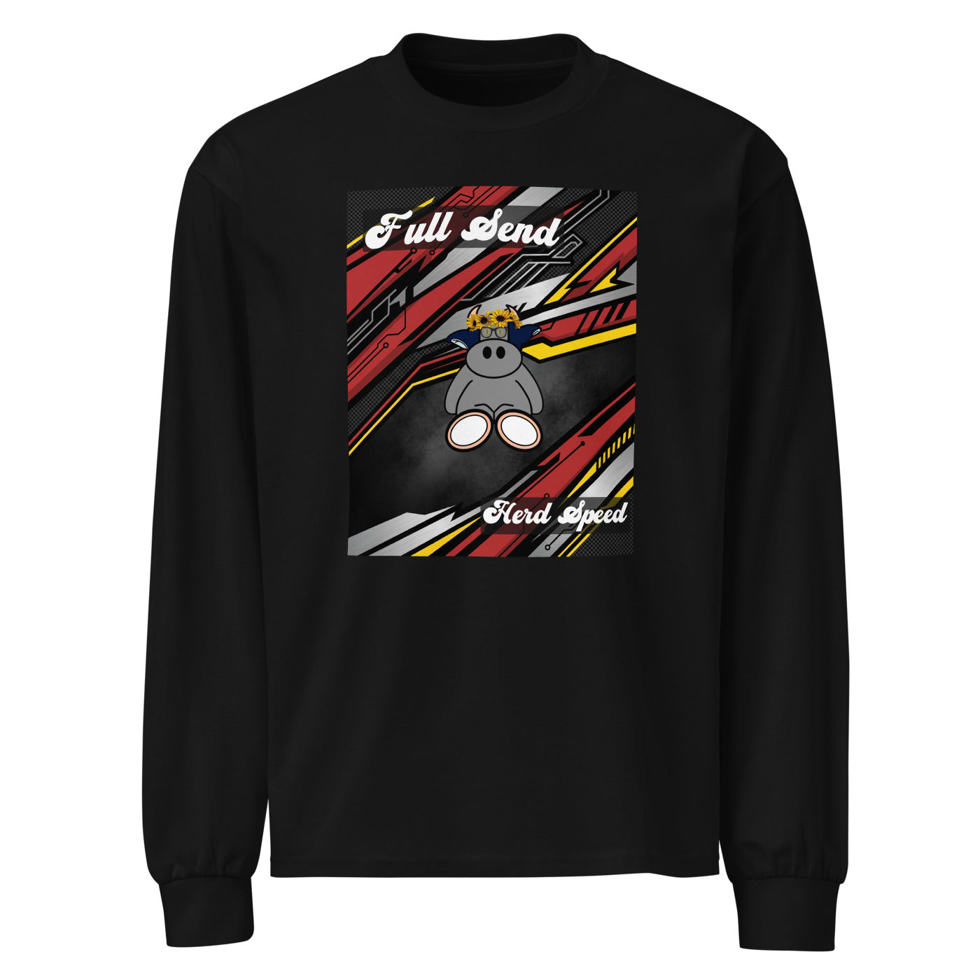 Pocket Cows Unisex Heavyweight Long Sleeve Shirt — Design 265