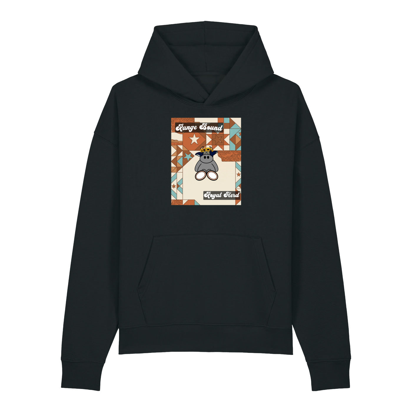 Pocket Cows Unisex Relaxed Mid-Weight Chaser Hooded Sweatshirt — Design 258