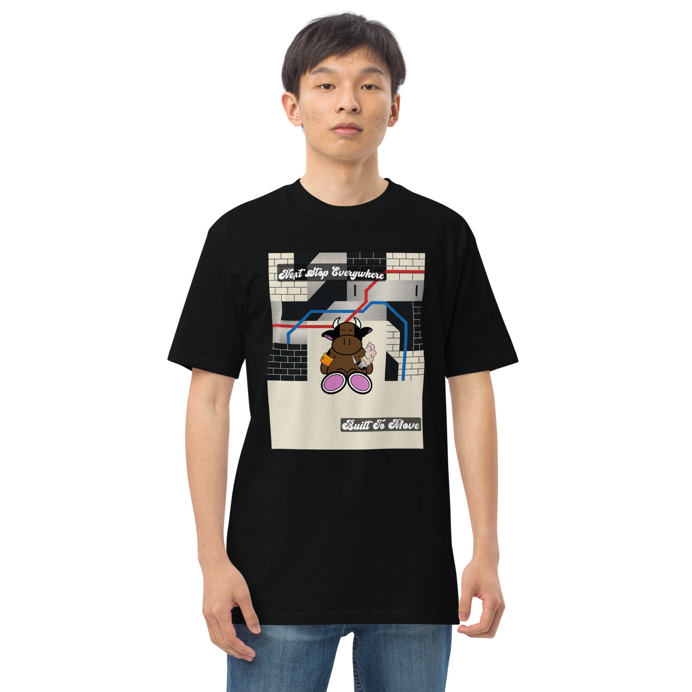 Pocket Cows Heavyweight Tee — Move Different — Design 790