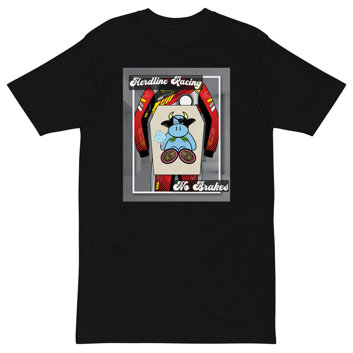 Pocket Cows Heavyweight Tee — Full Throttle — Design 06 — alternate view