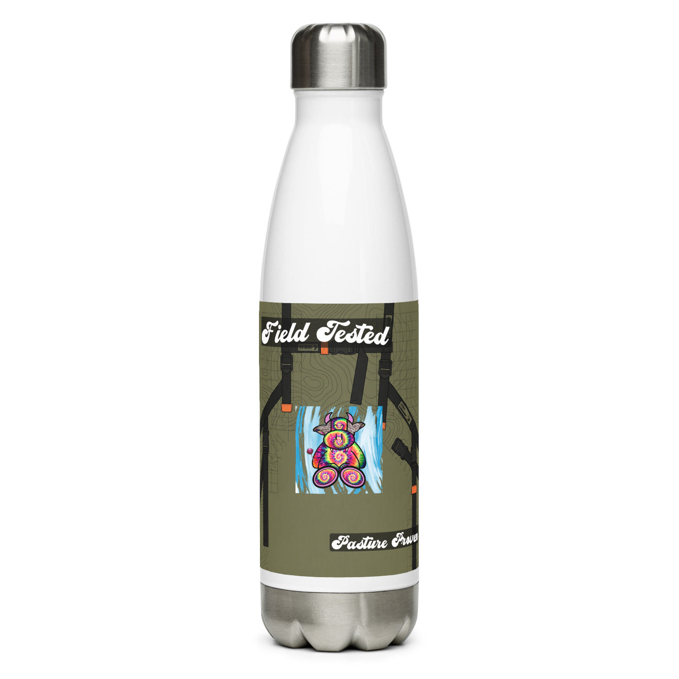 Pocket Cows Stainless Steel Water Bottle — Built To Roam — Design 717
