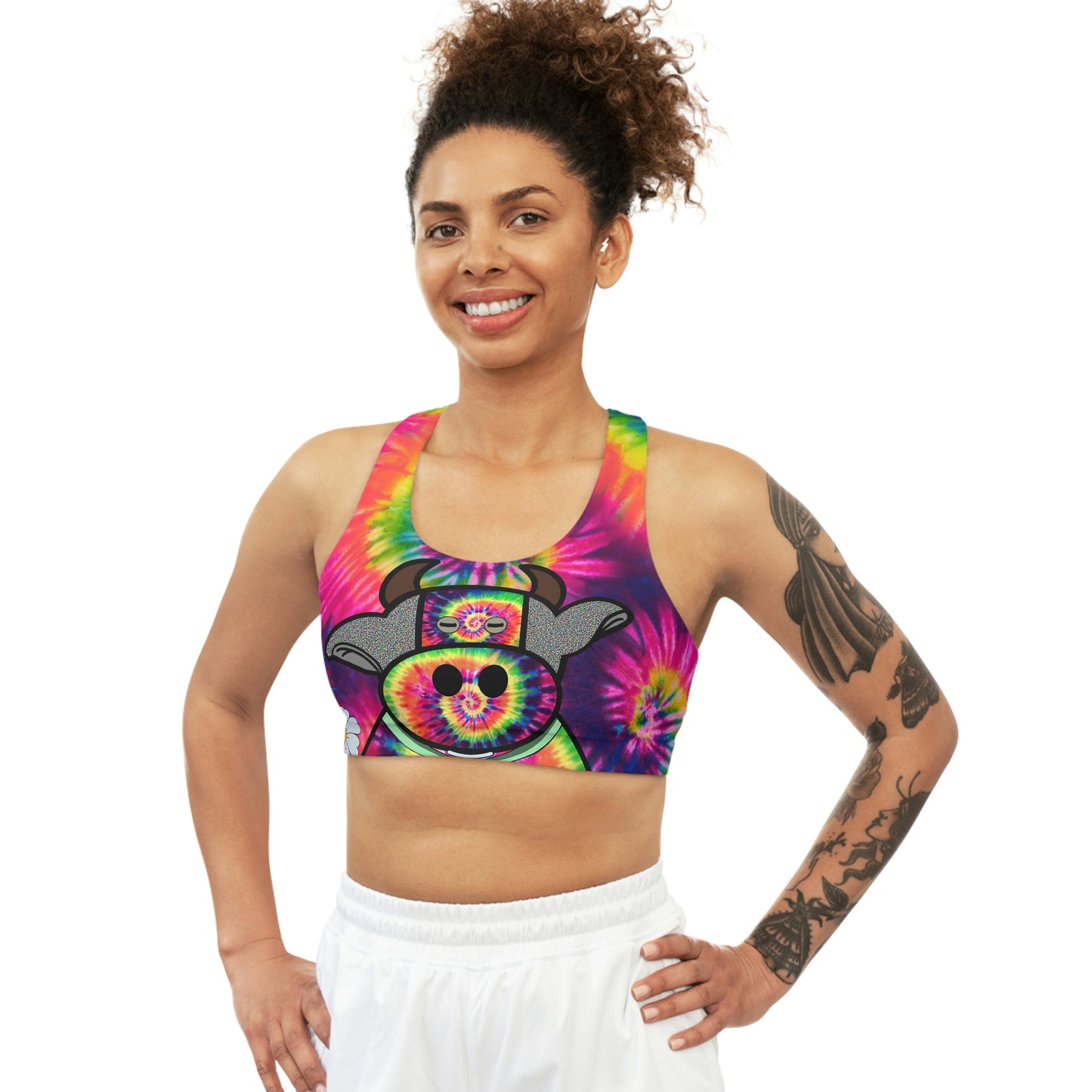 Tie Dye Seamless Sports Bra (AOP)