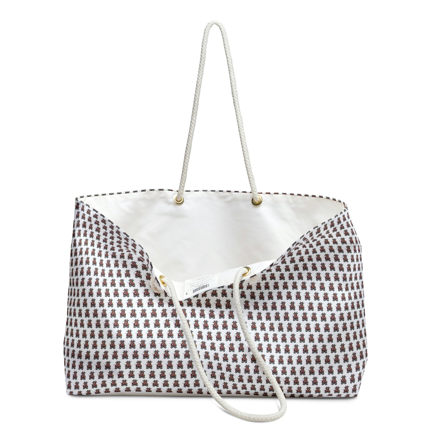 White Pattern Weekender Bag