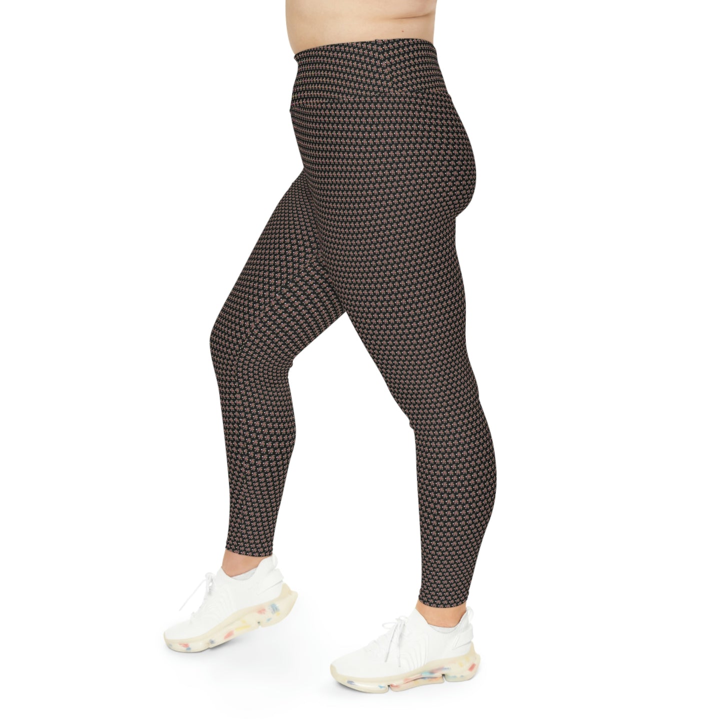 Black Pattern Plus Size Leggings