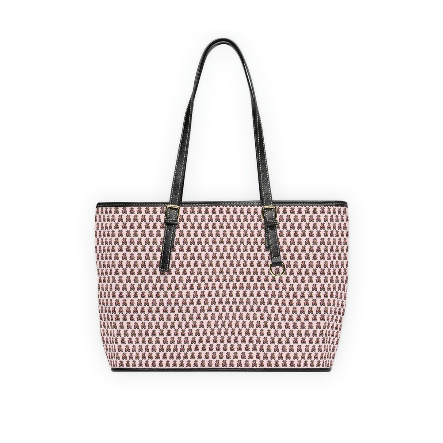 Pink Pattern PU Leather Shoulder Bag