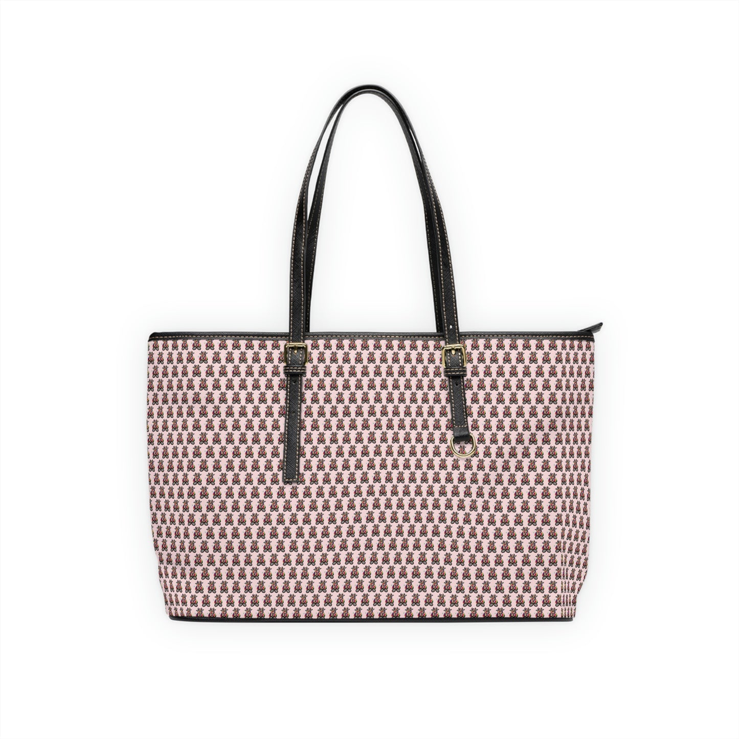 Pink Pattern PU Leather Shoulder Bag