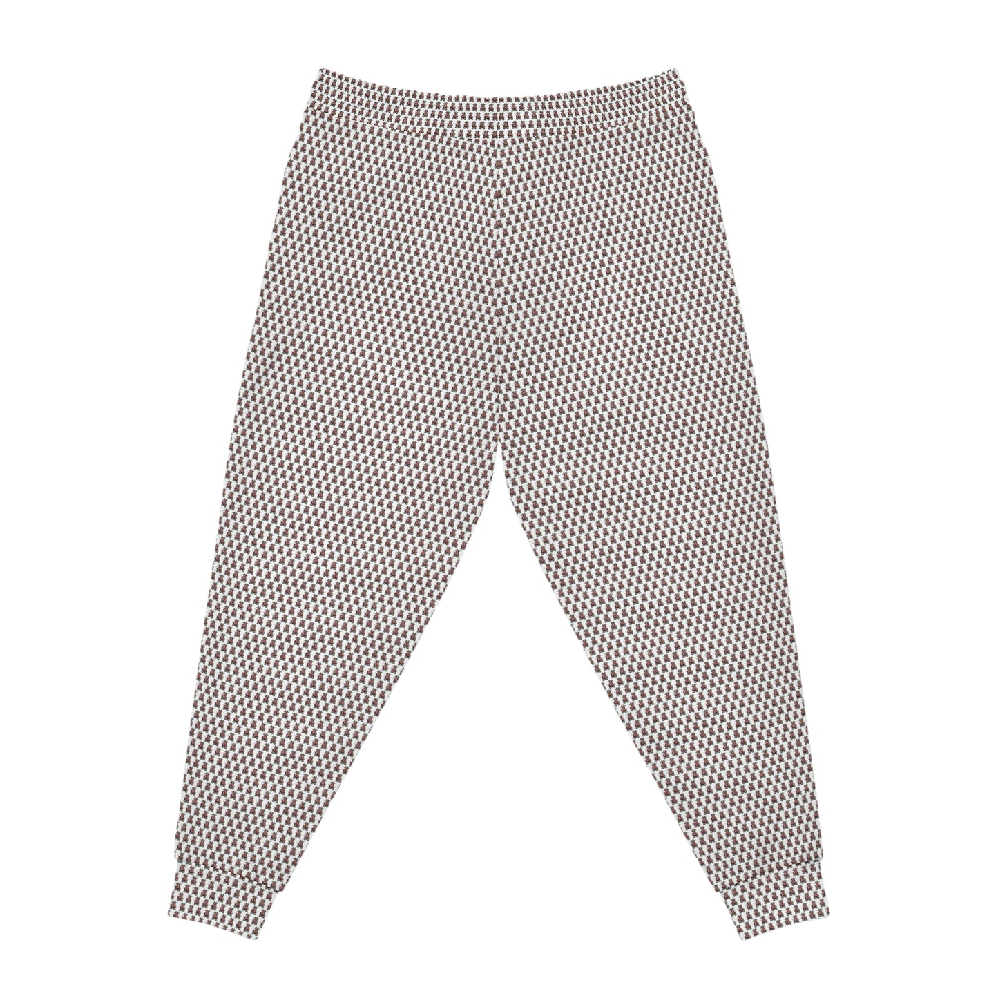 White Pattern Athletic Joggers (AOP)