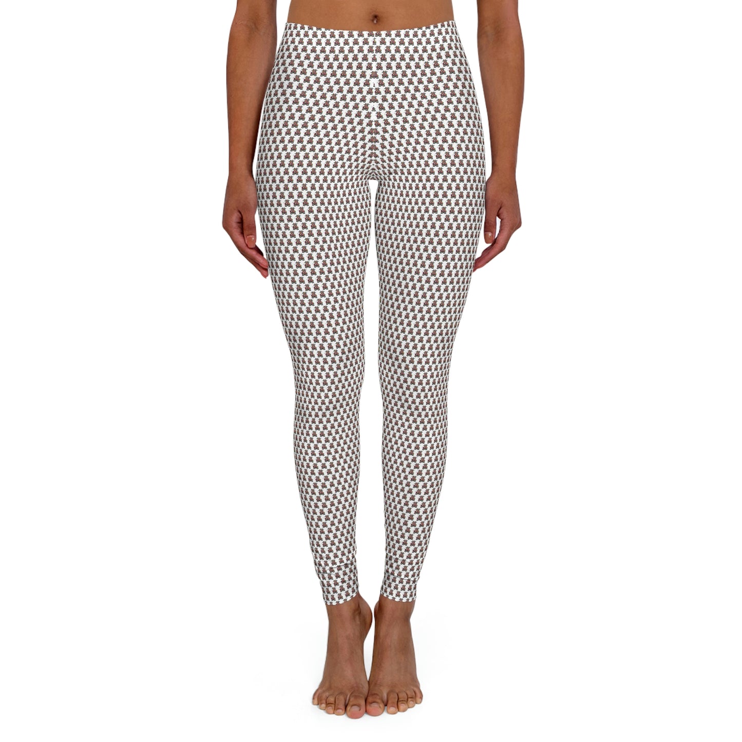 White Pattern Women's Spandex Leggings