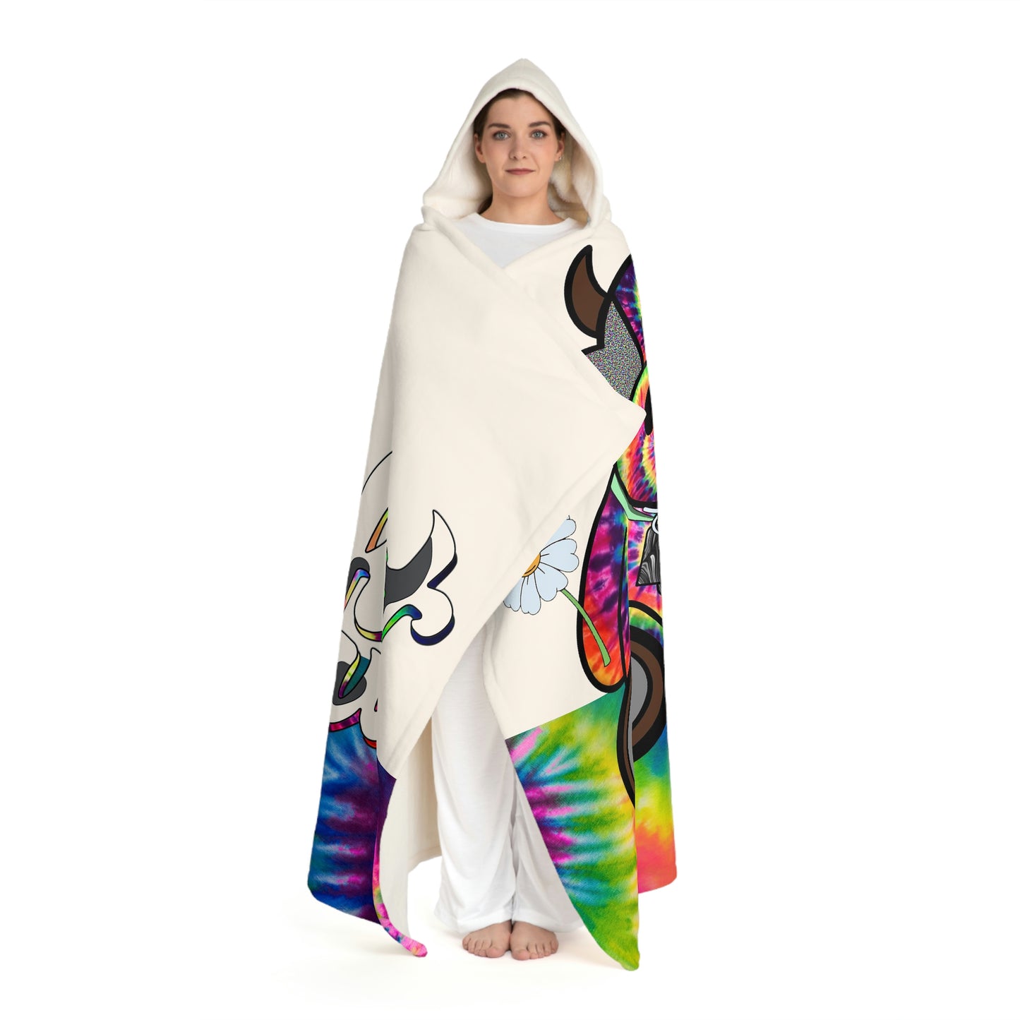 Hooded Sherpa Fleece Blanket