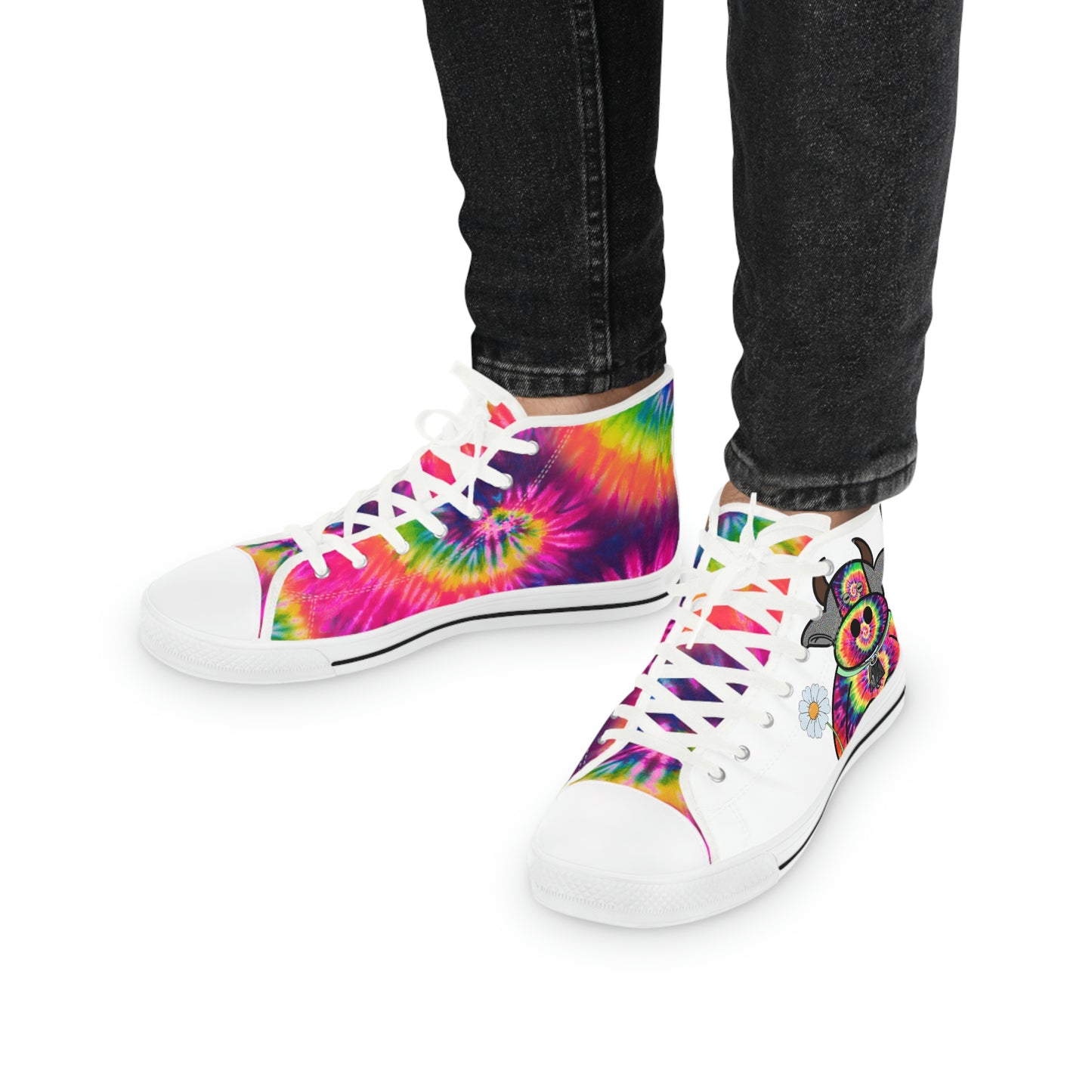 Tie Dye Men's High Top Sneakers