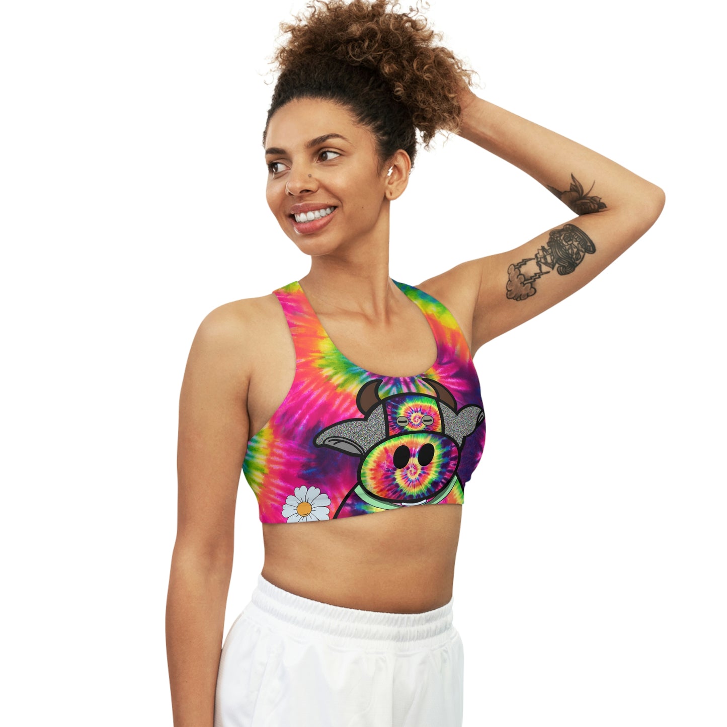 Tie Dye Seamless Sports Bra (AOP)