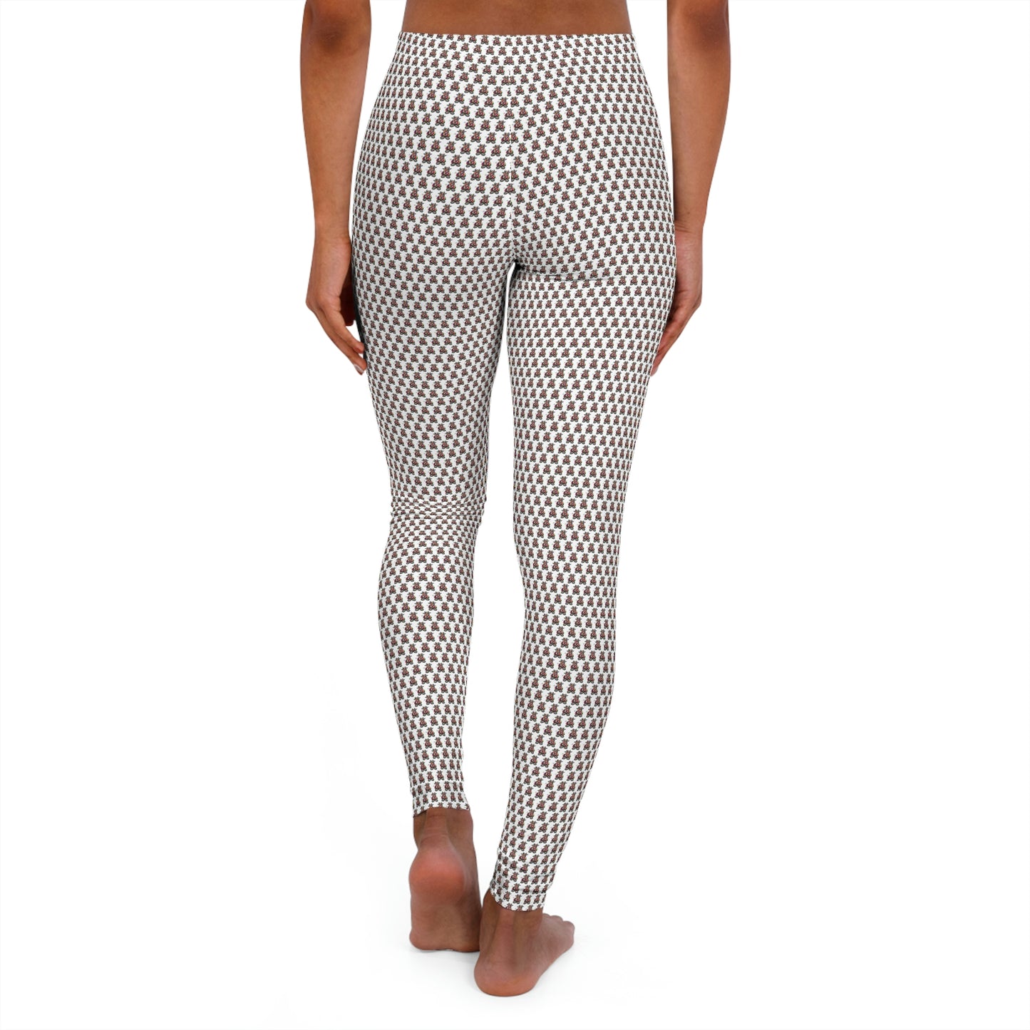 White Pattern Women's Spandex Leggings