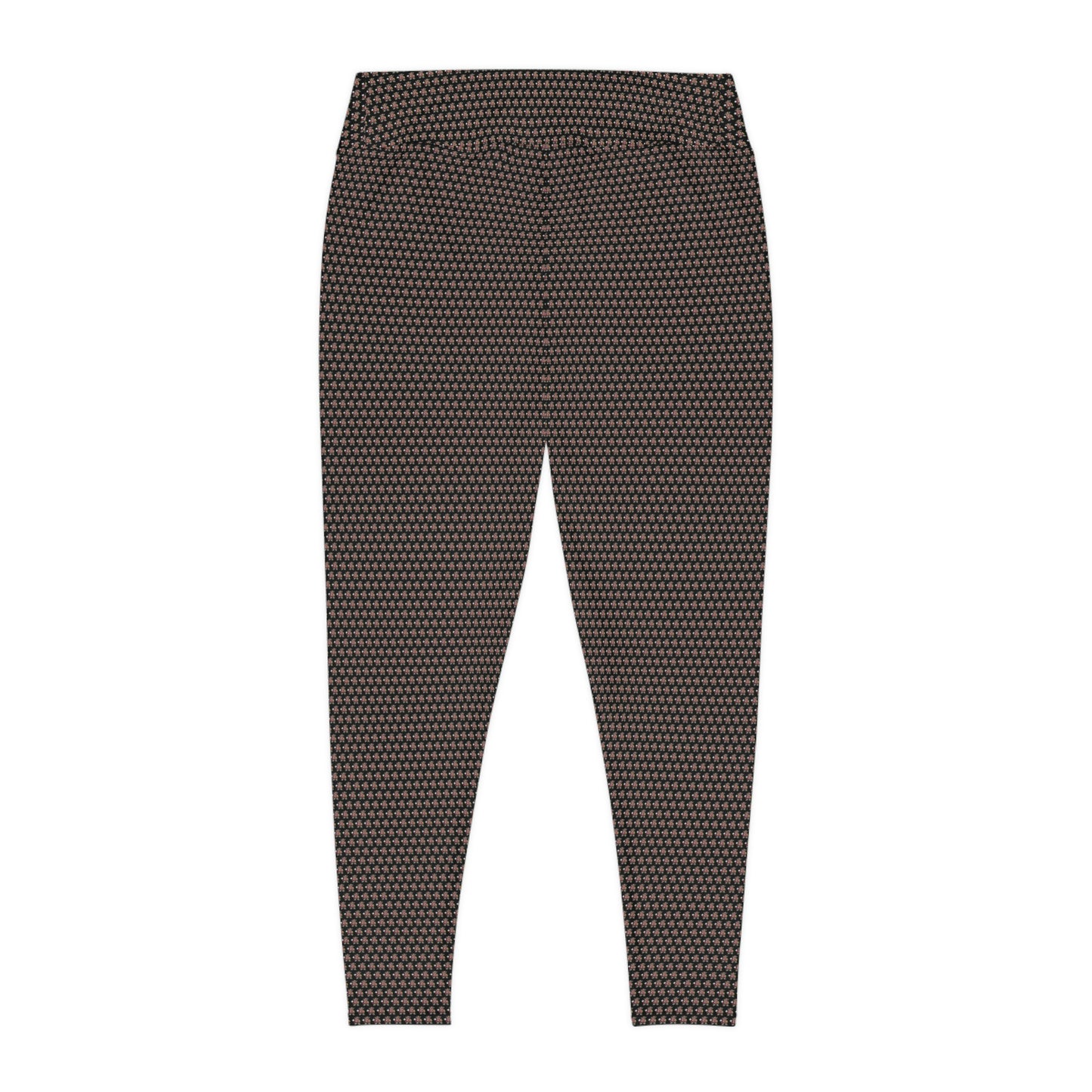 Black Pattern Plus Size Leggings