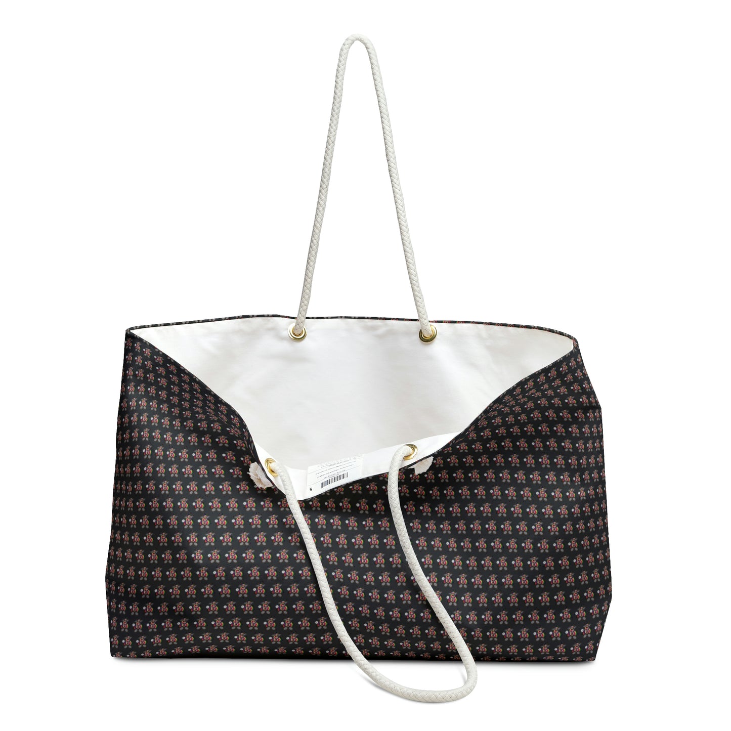 Black Pattern Weekender Bag