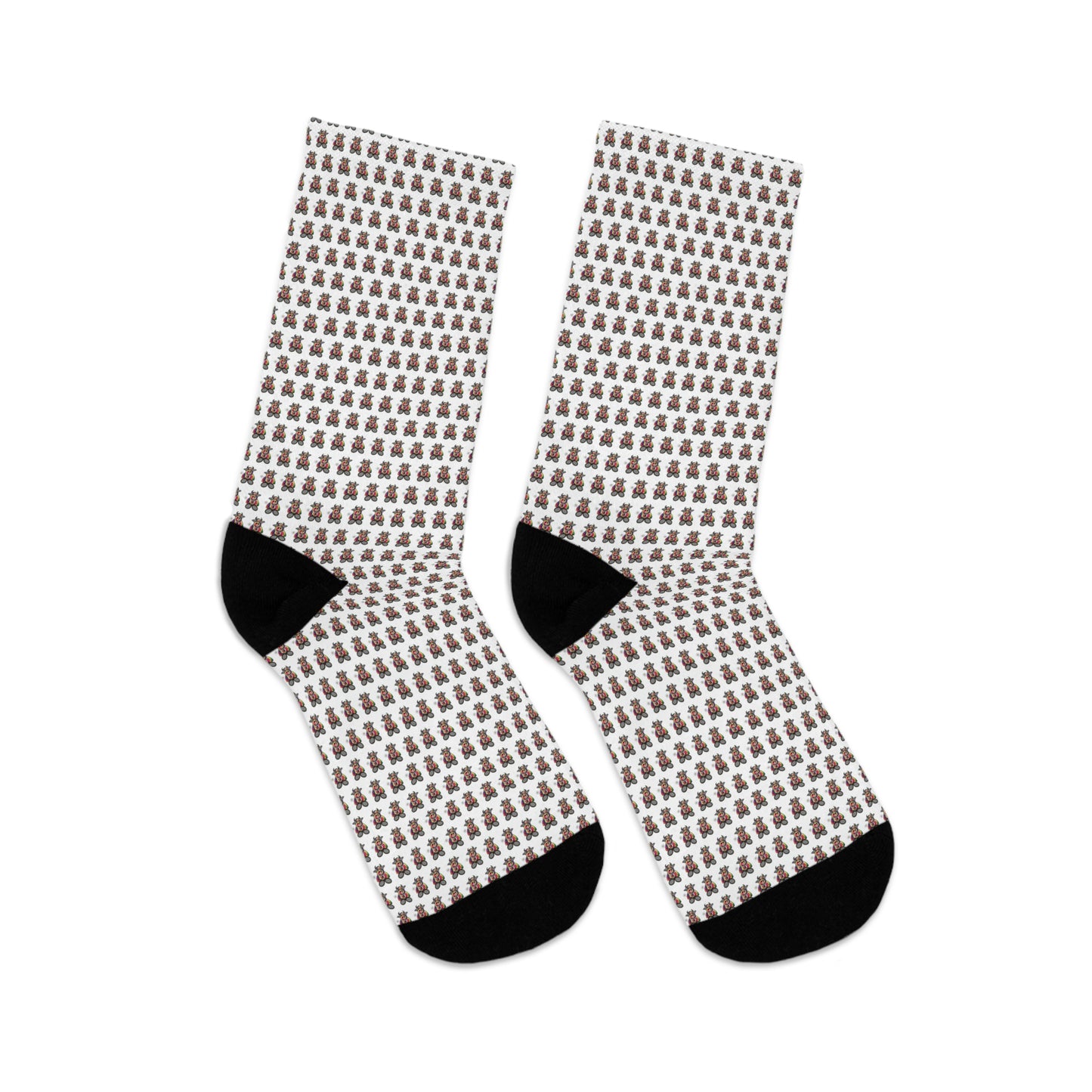 White Pattern DTG Socks