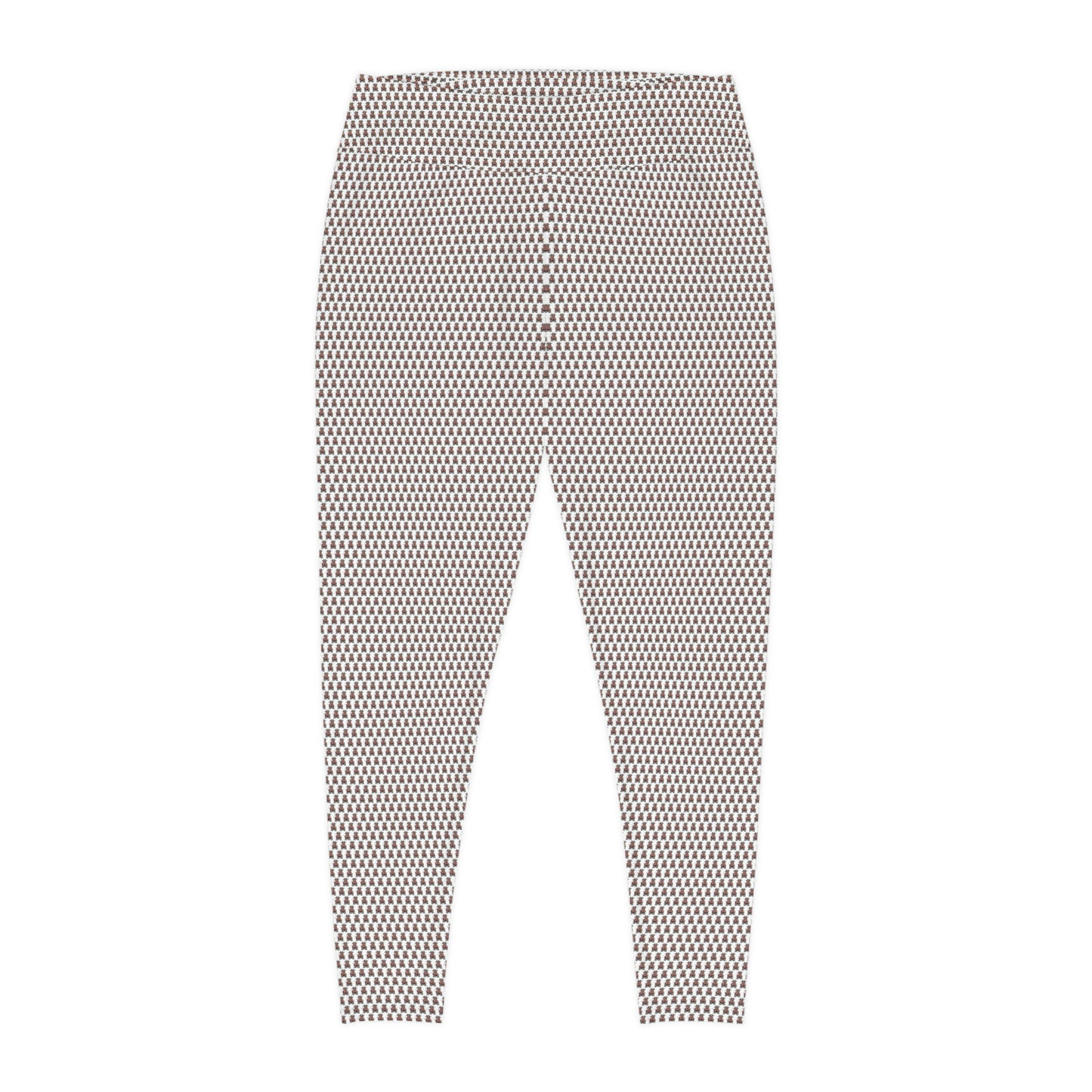 White Pattern Plus Size Leggings