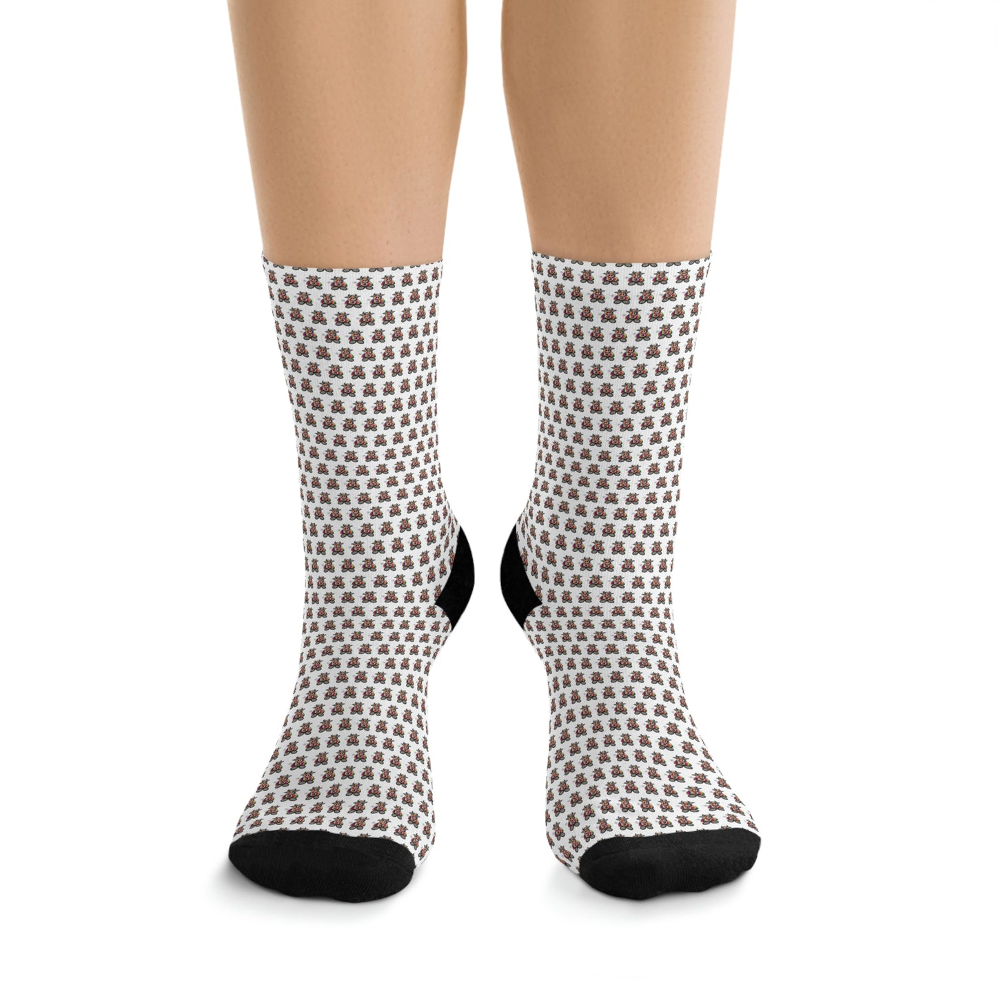 White Pattern DTG Socks