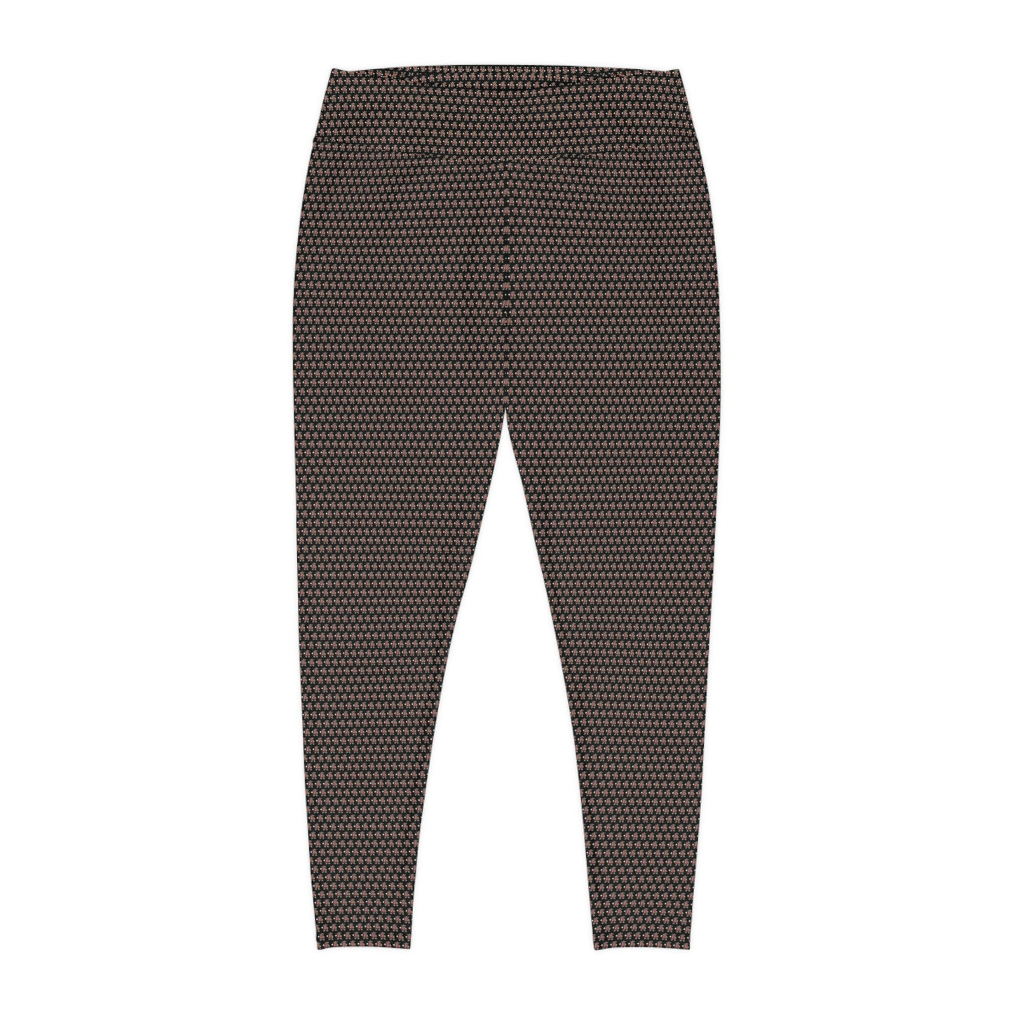 Black Pattern Plus Size Leggings