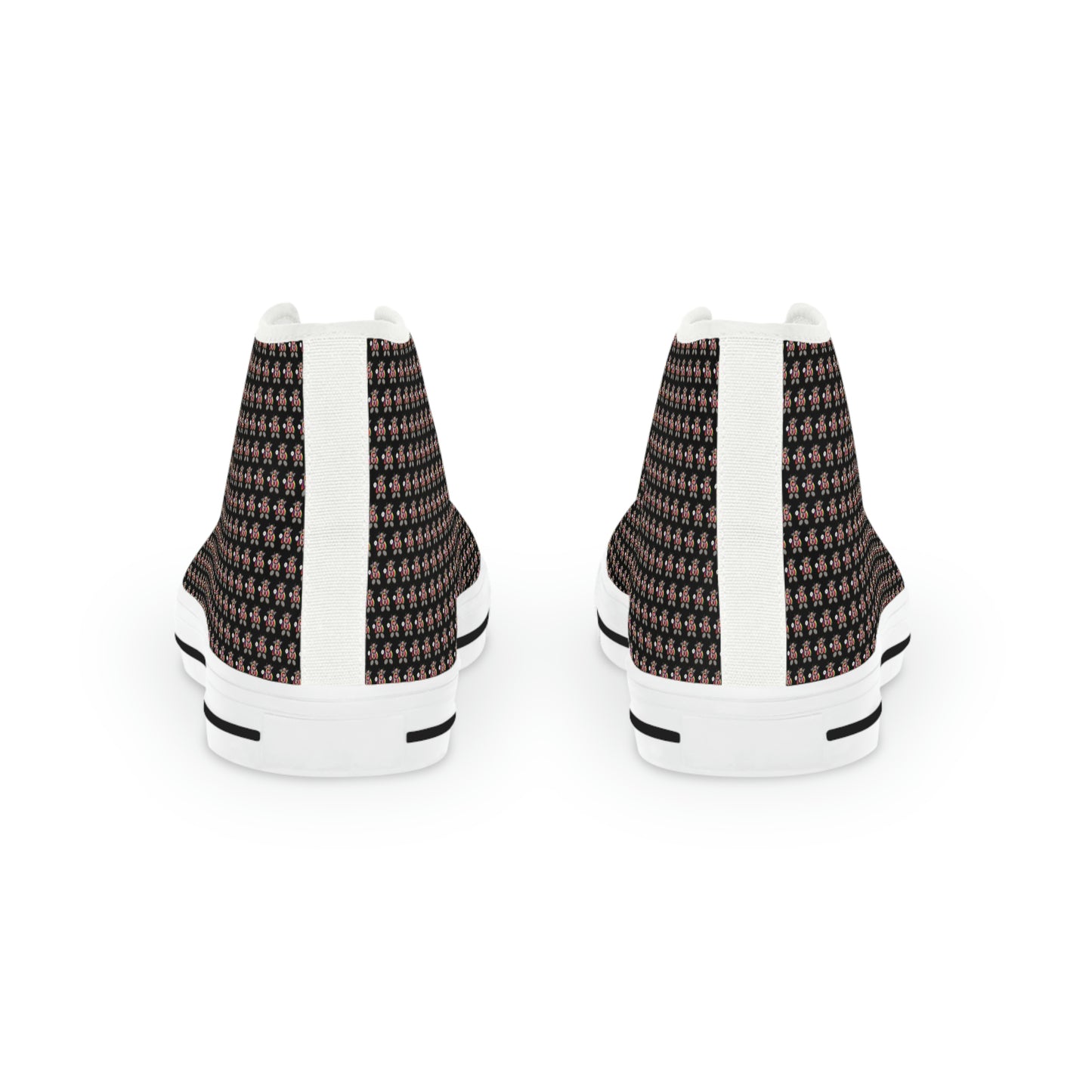 Black Pattern Men's High Top Sneakers
