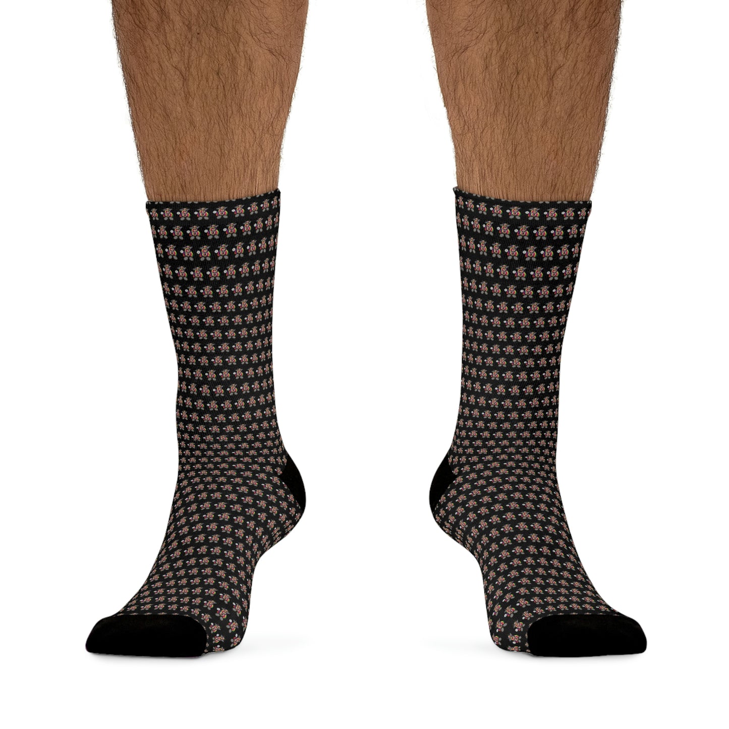 Black Pattern DTG Socks