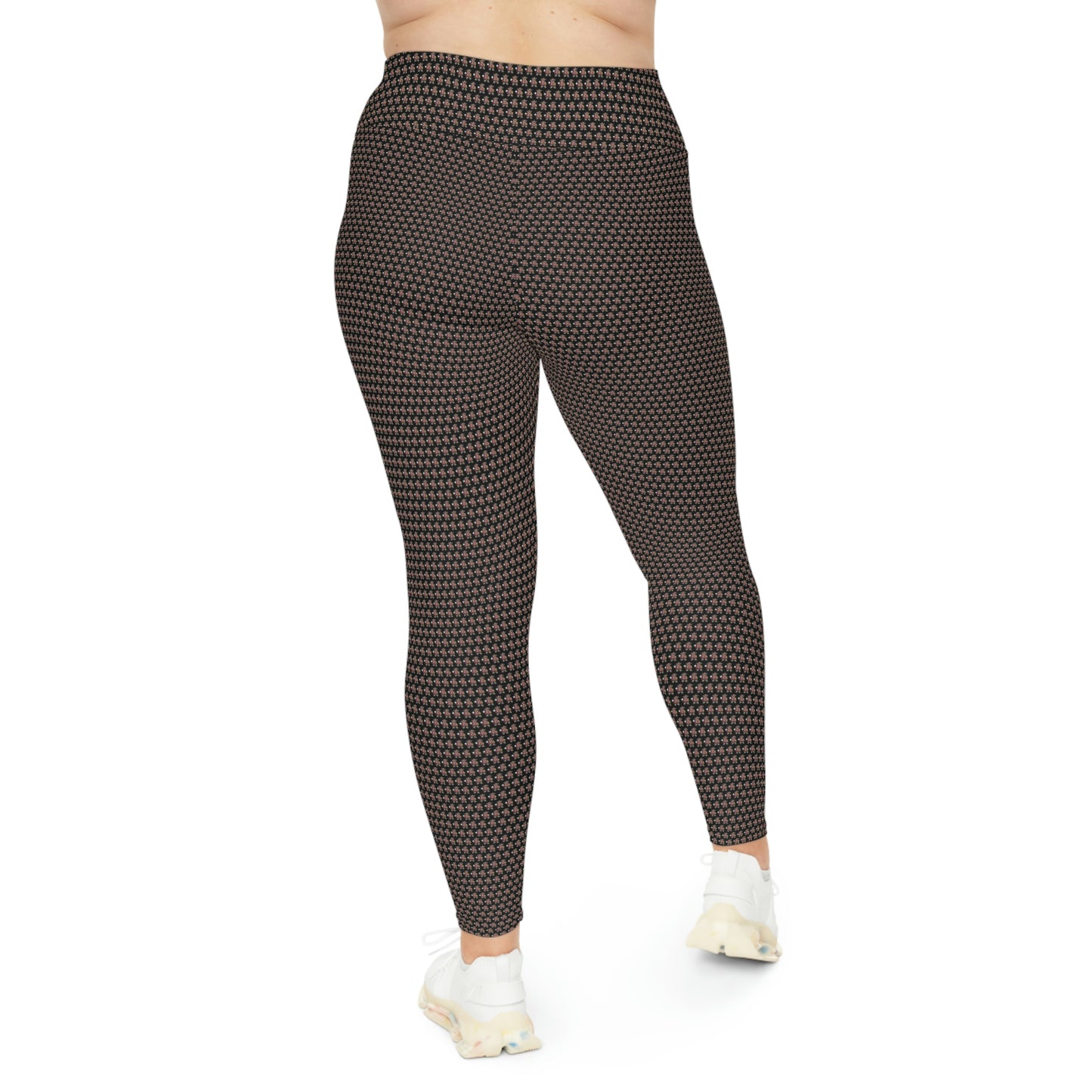Black Pattern Plus Size Leggings