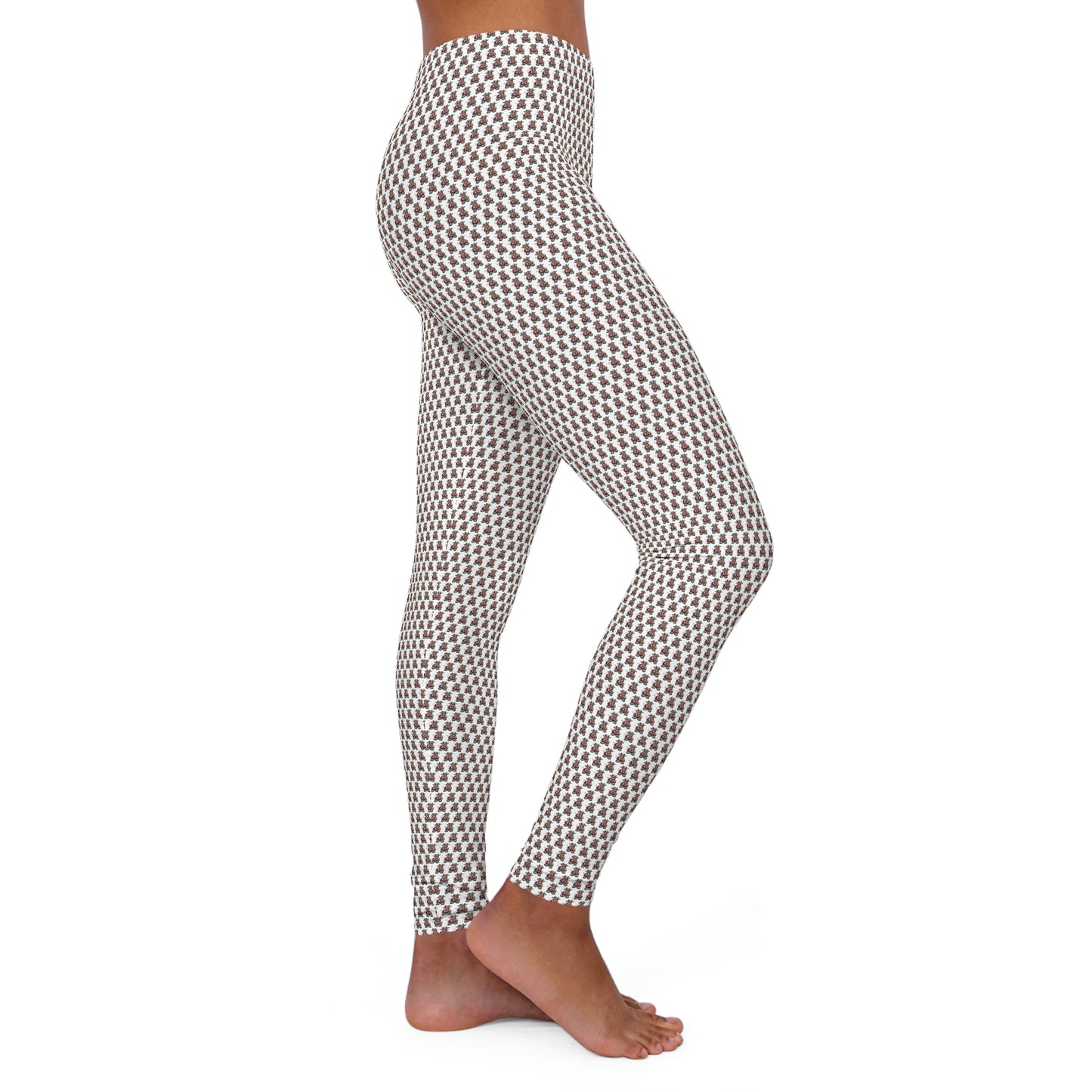 White Pattern Women's Spandex Leggings