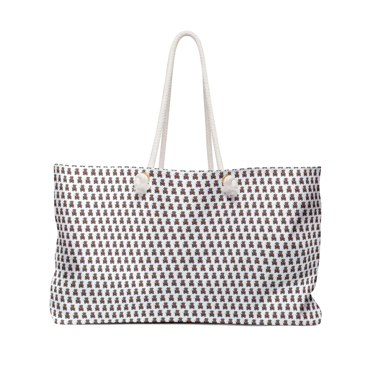 White Pattern Weekender Bag