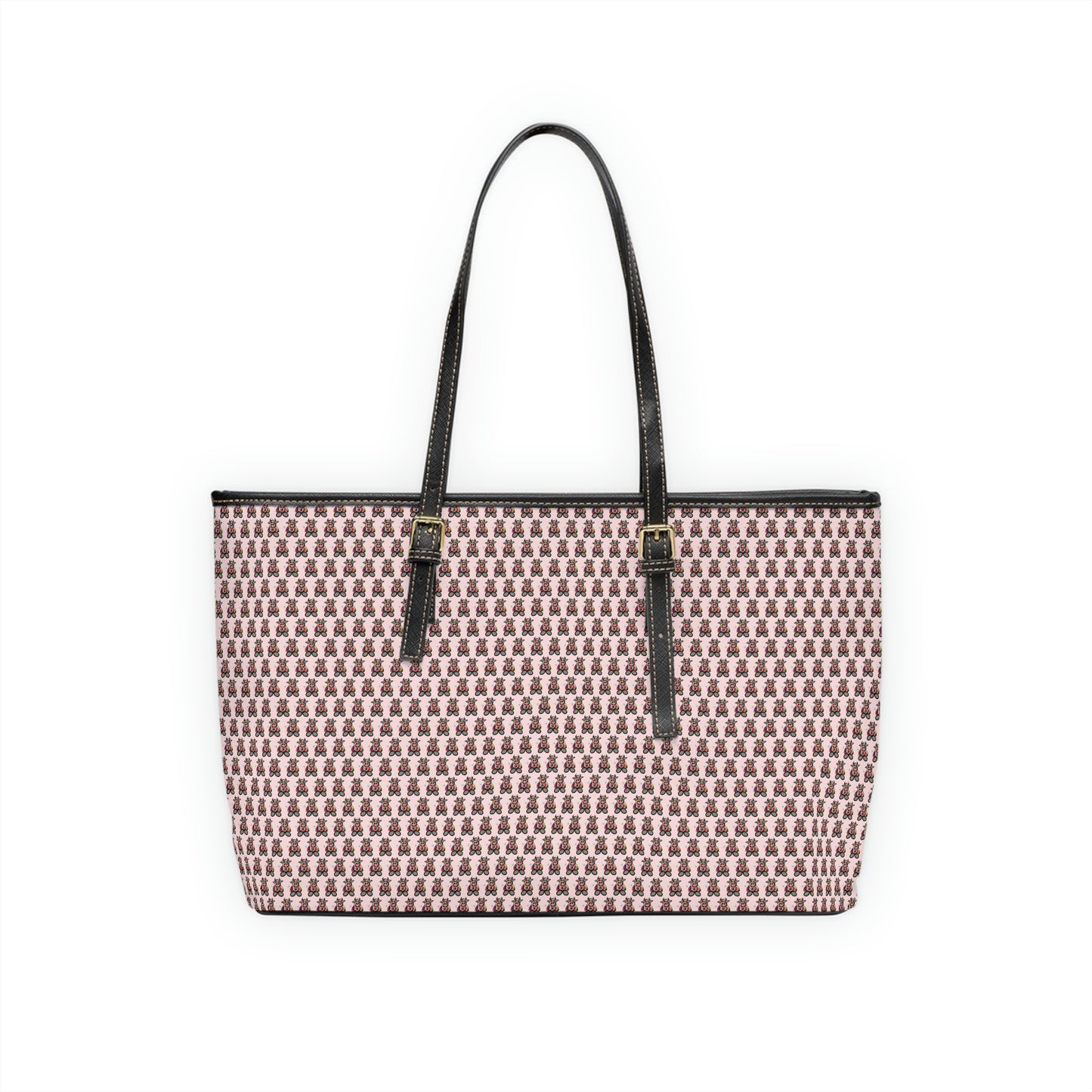 Pink Pattern PU Leather Shoulder Bag