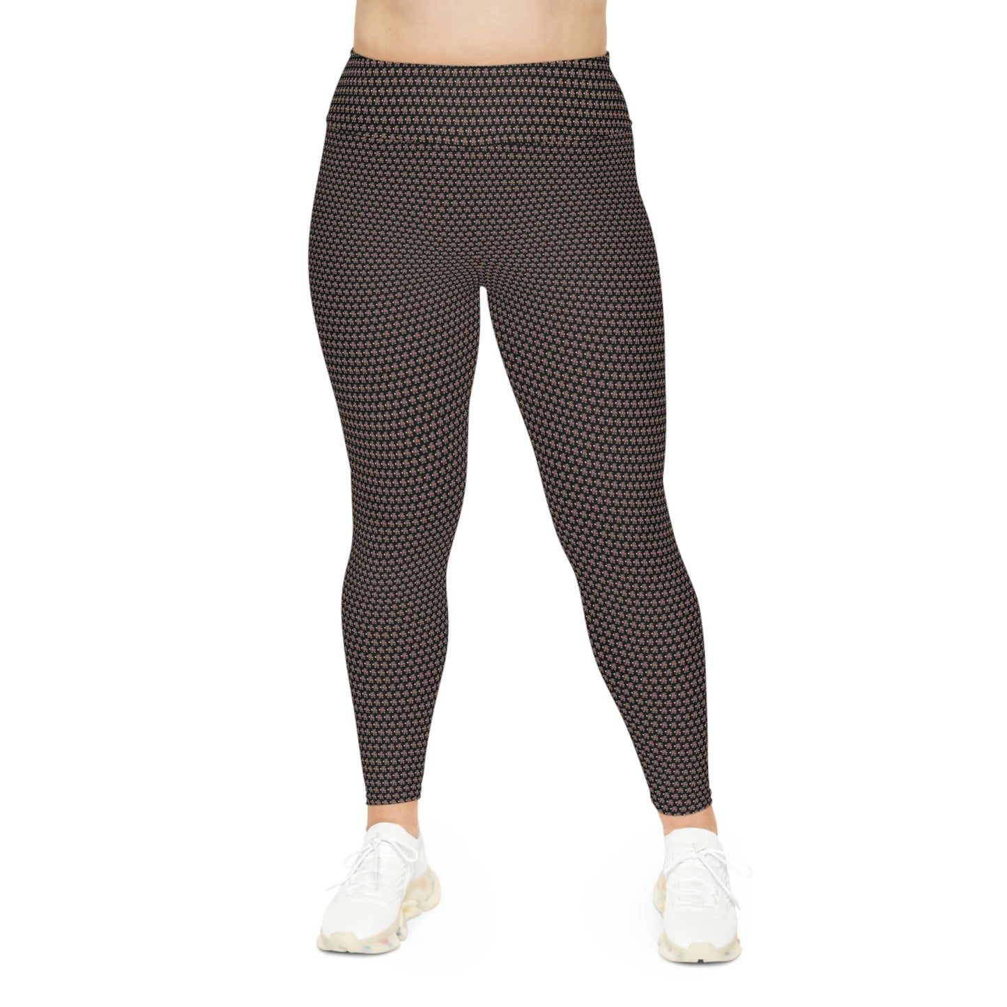 Black Pattern Plus Size Leggings