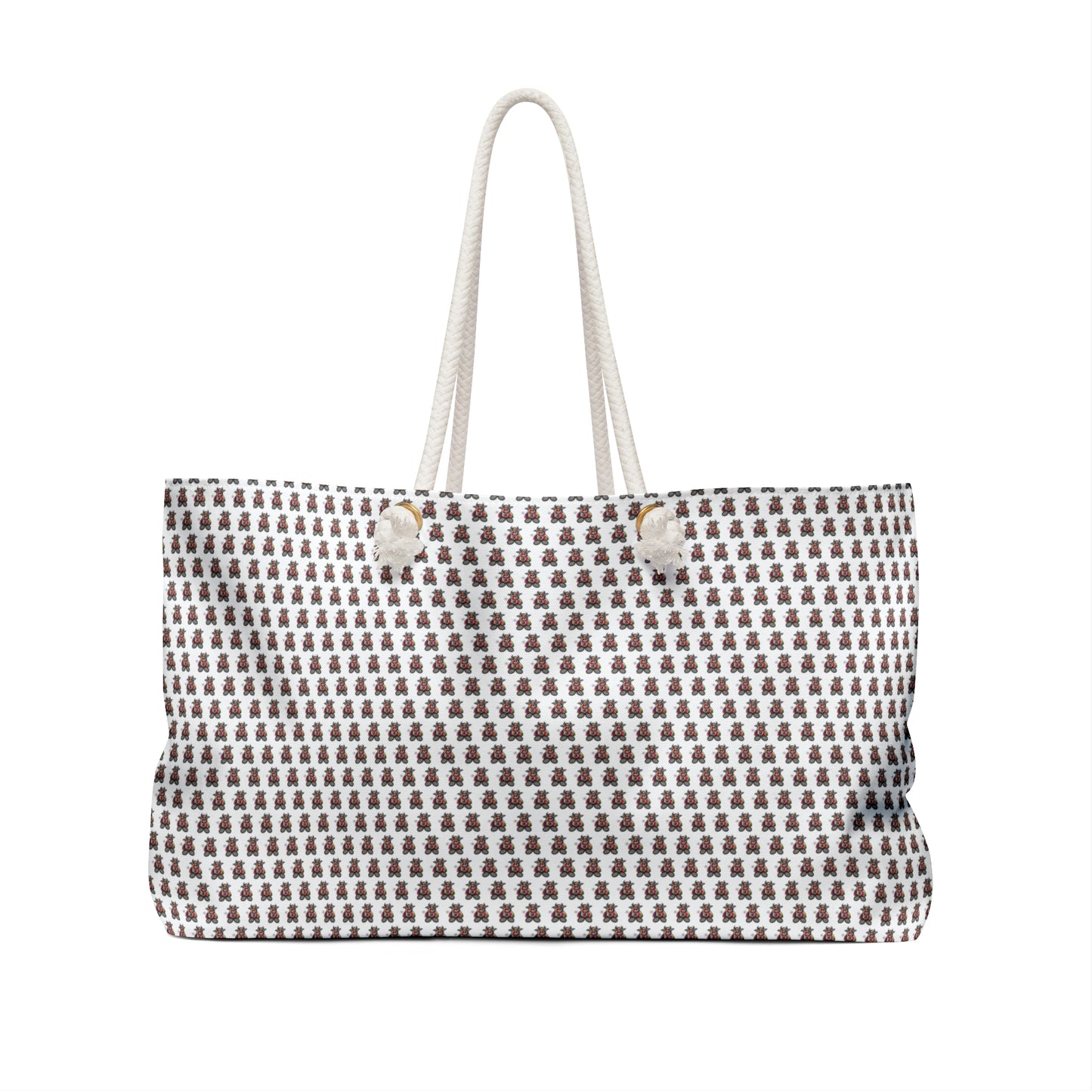 White Pattern Weekender Bag