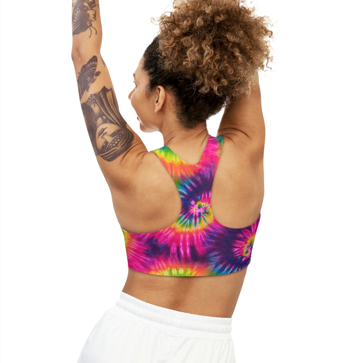 Tie Dye Seamless Sports Bra (AOP)