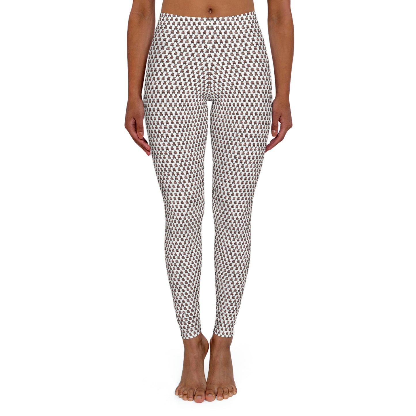 White Pattern Women's Spandex Leggings