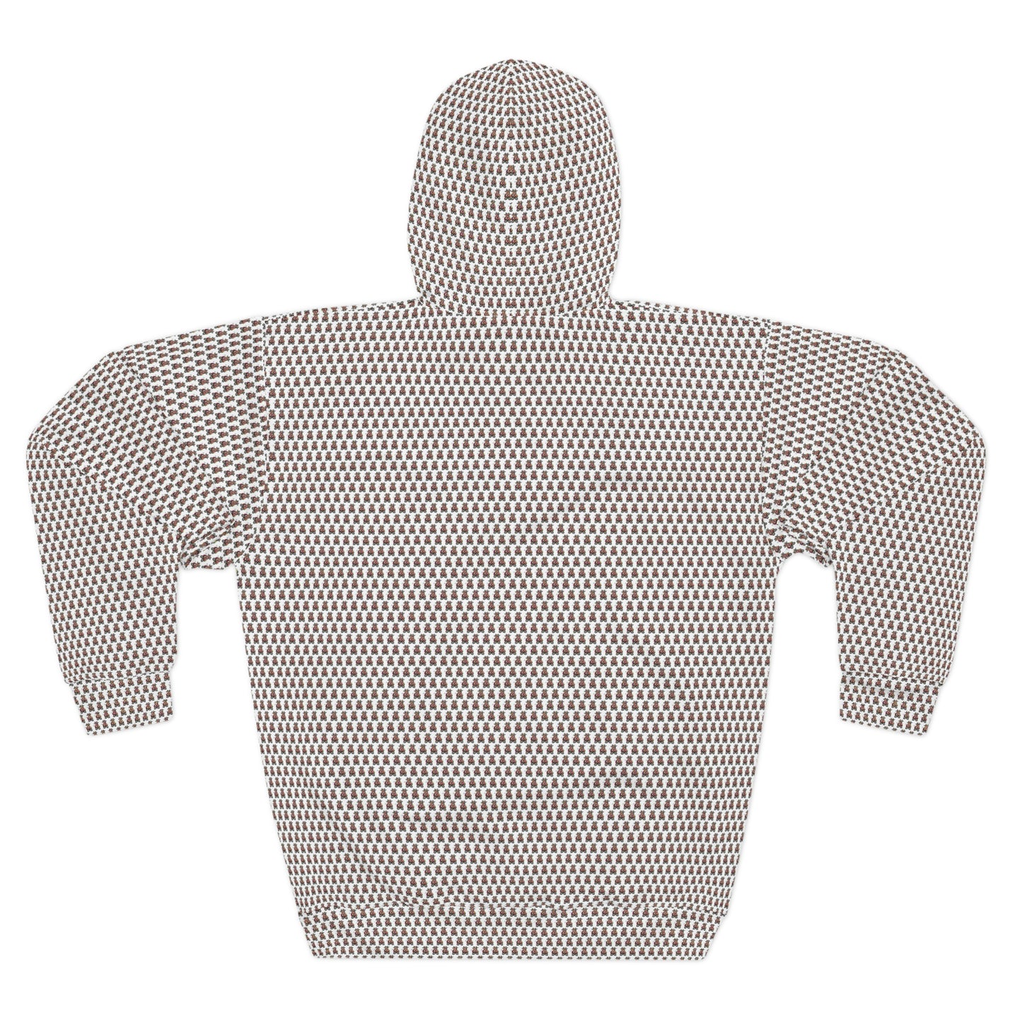 White Pattern AOP Unisex Pullover Hoodie
